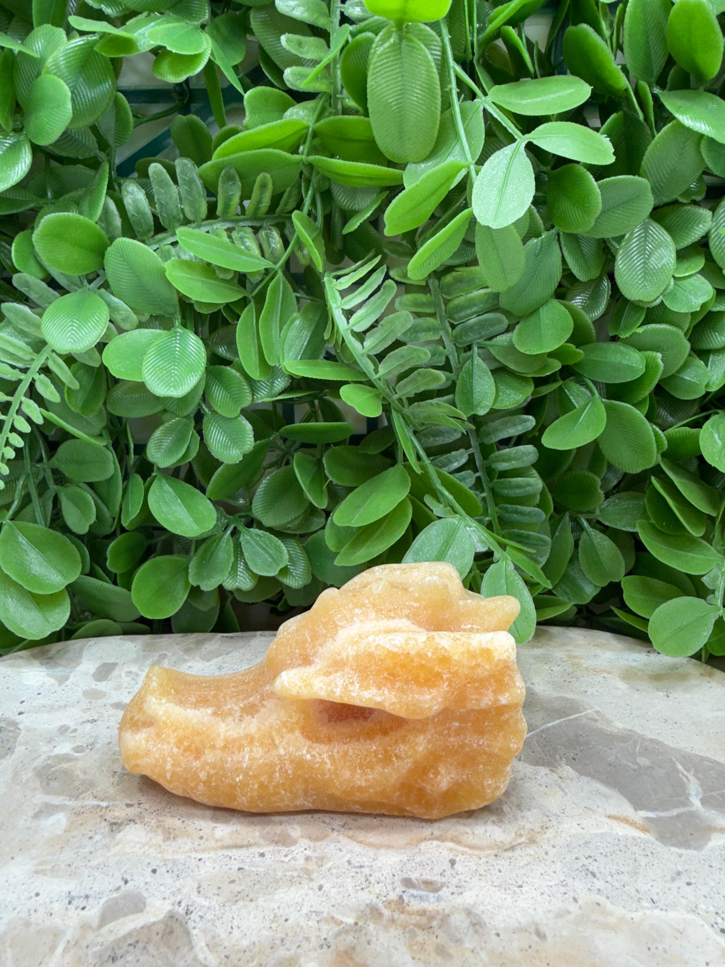 Orange Calcite Dragon Skull 238g