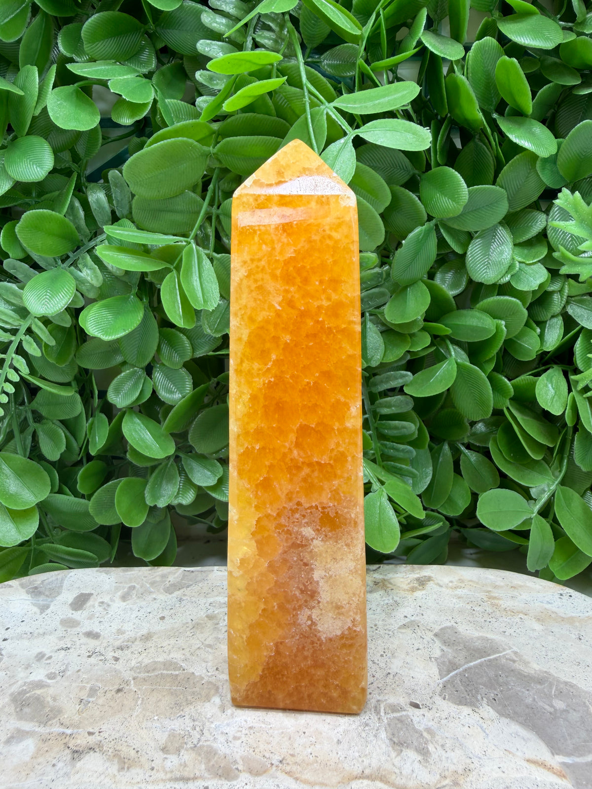 Crystallised Orange Calcite Tower 404g| Energy • Joy • Creativity hi