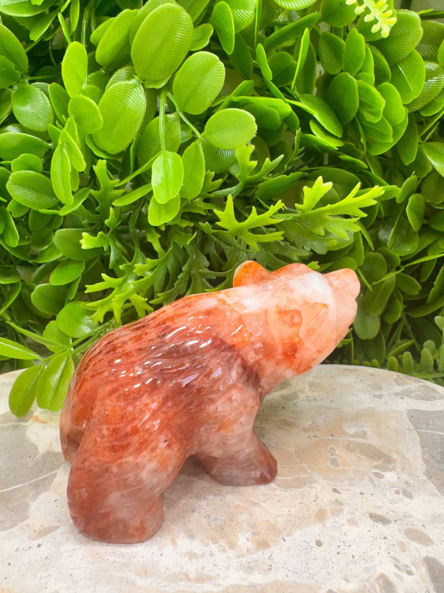 Fire Quartz Bear 428g