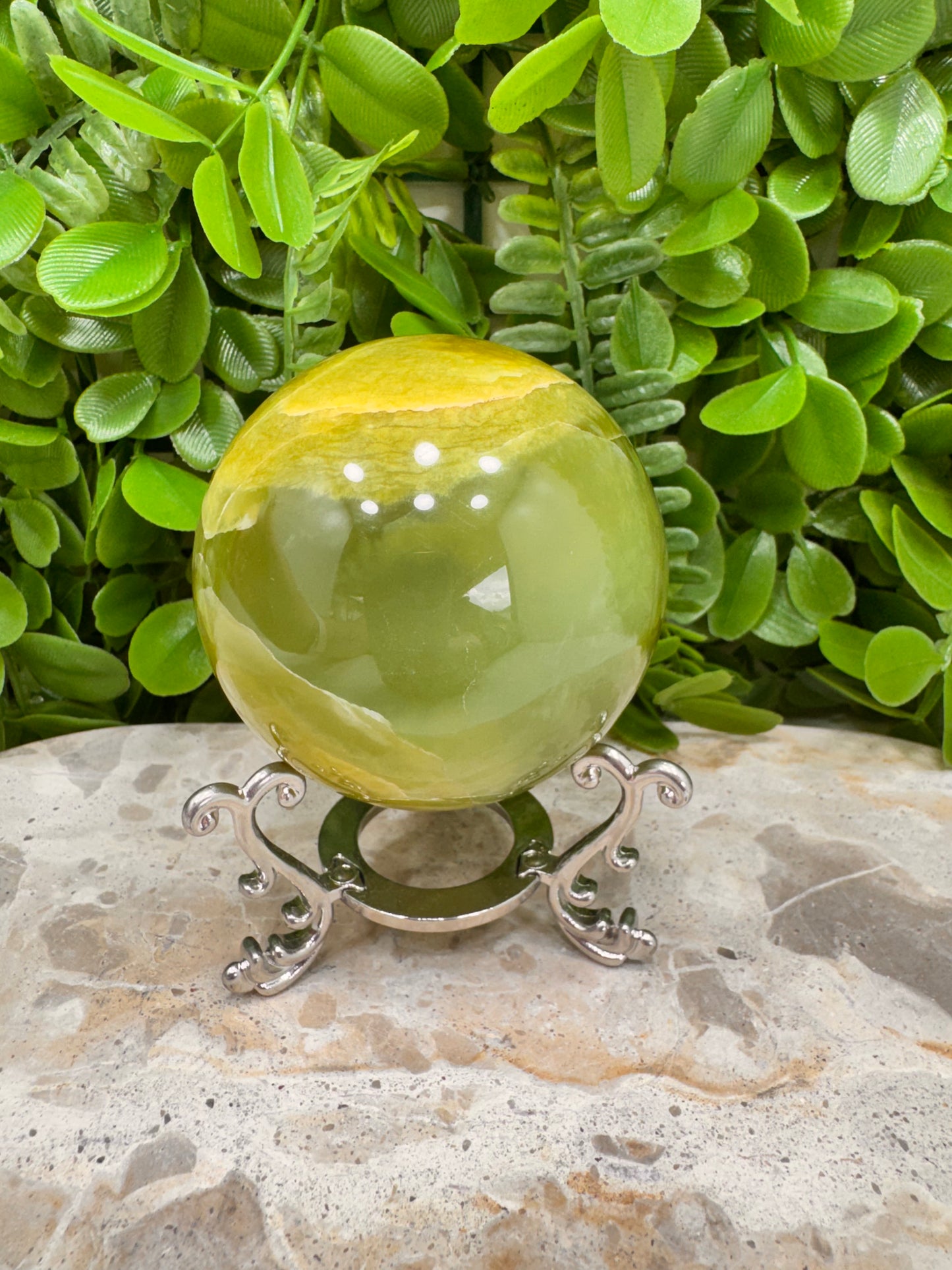 Flower Jade Sphere 408g