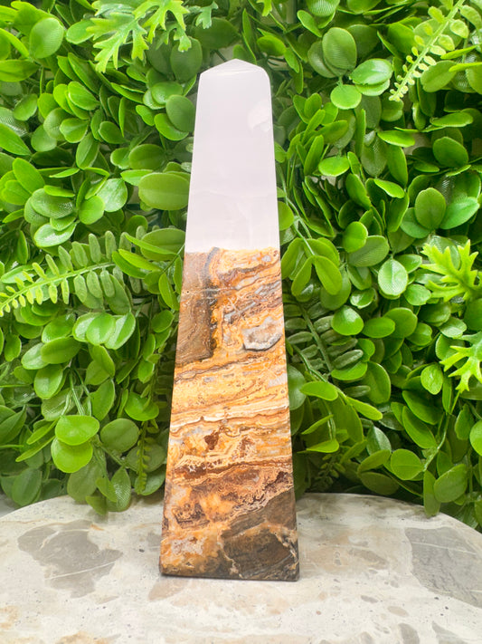 Pink Mangano / Pakistan Bumble Bee Jasper Tower 1148g