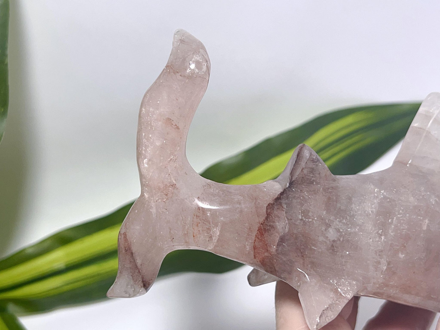 Fire Quartz Hammer Head Shark 412g