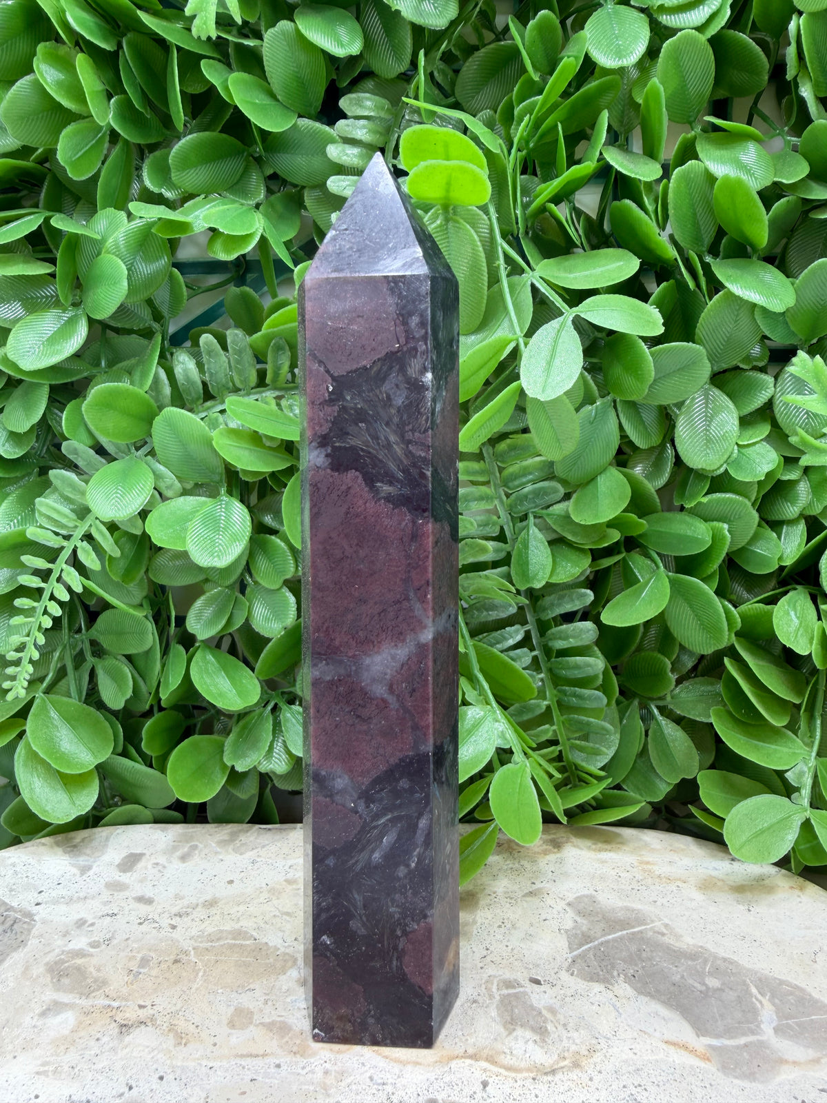 Garnet With Arfvedsonite Tower 448g