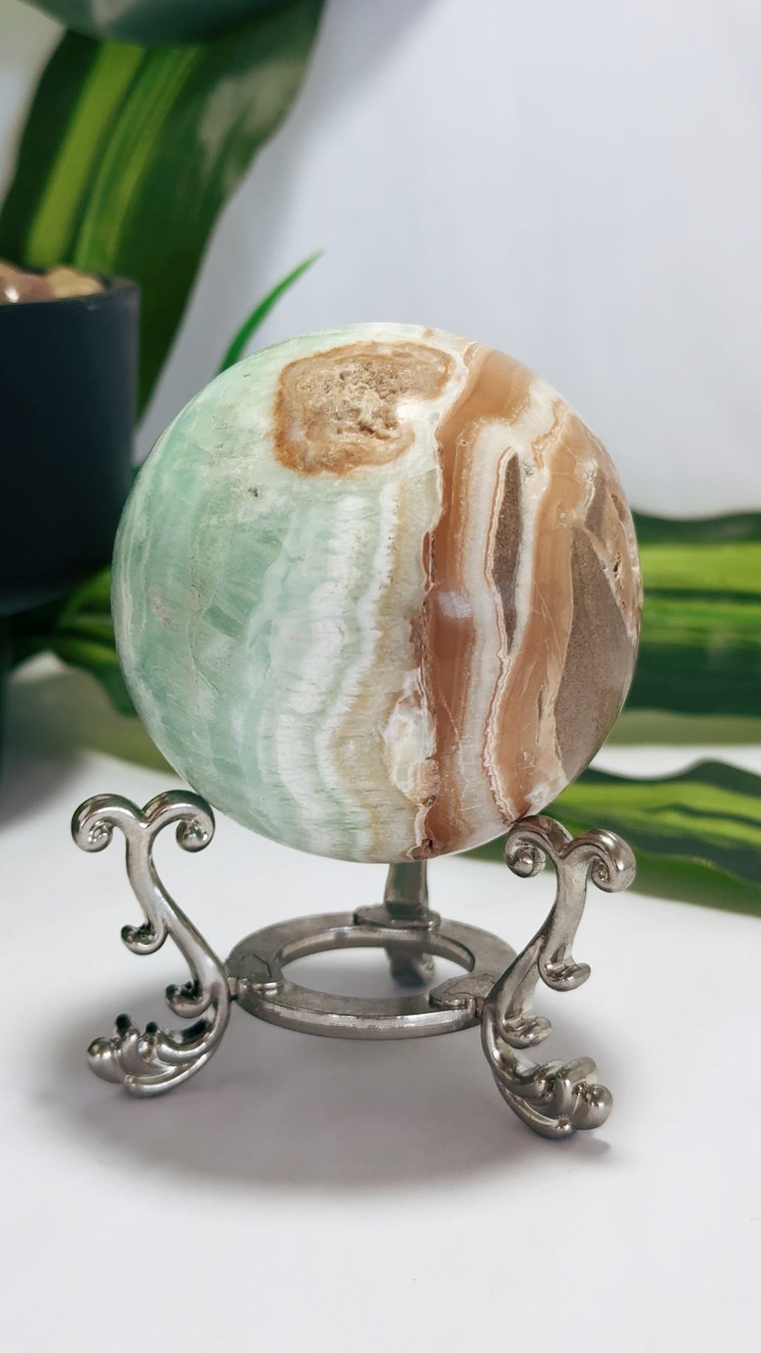 Caribbean Calcite Sphere 488g