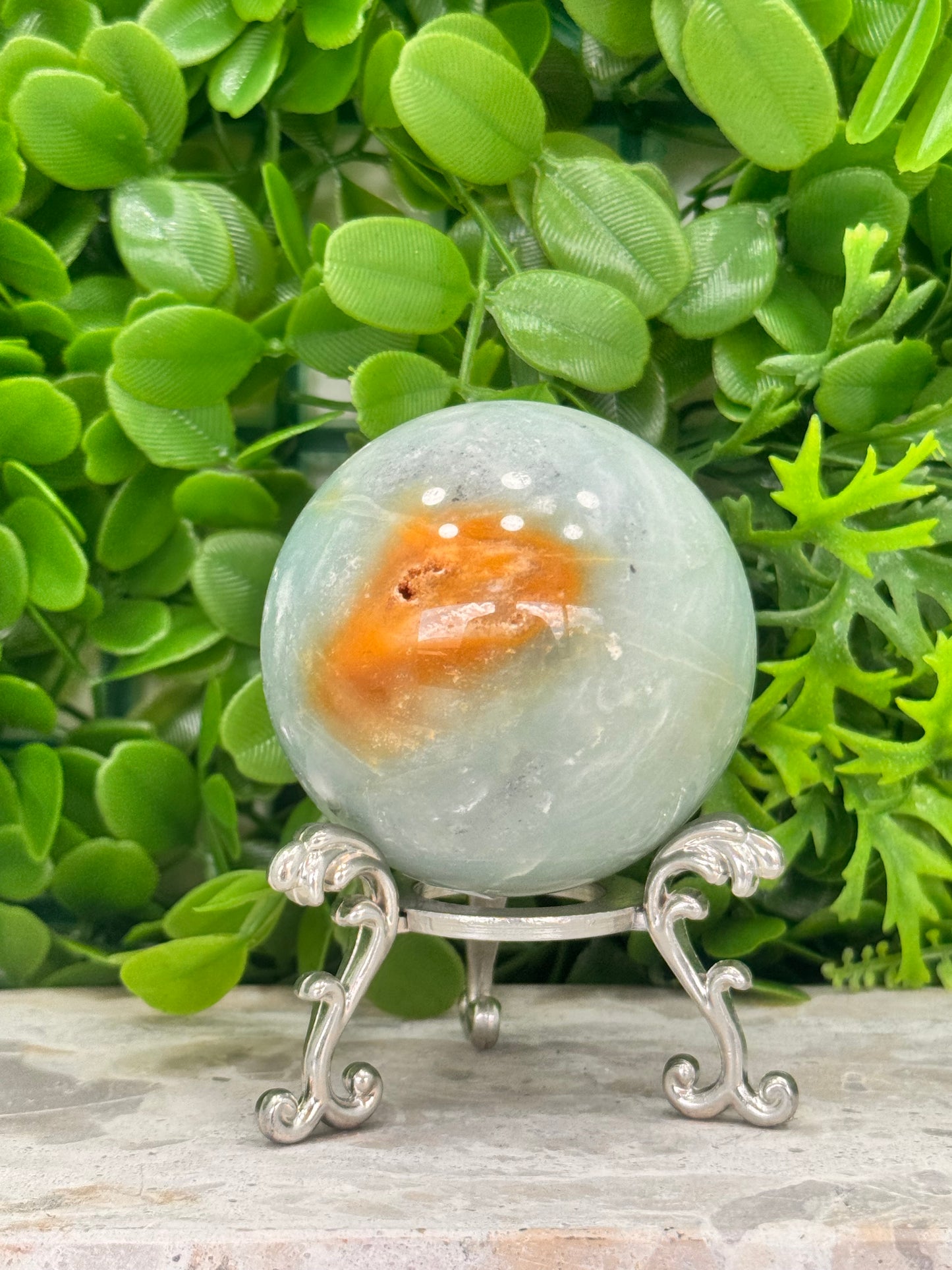 Sky Blue Opal Sphere 429g
