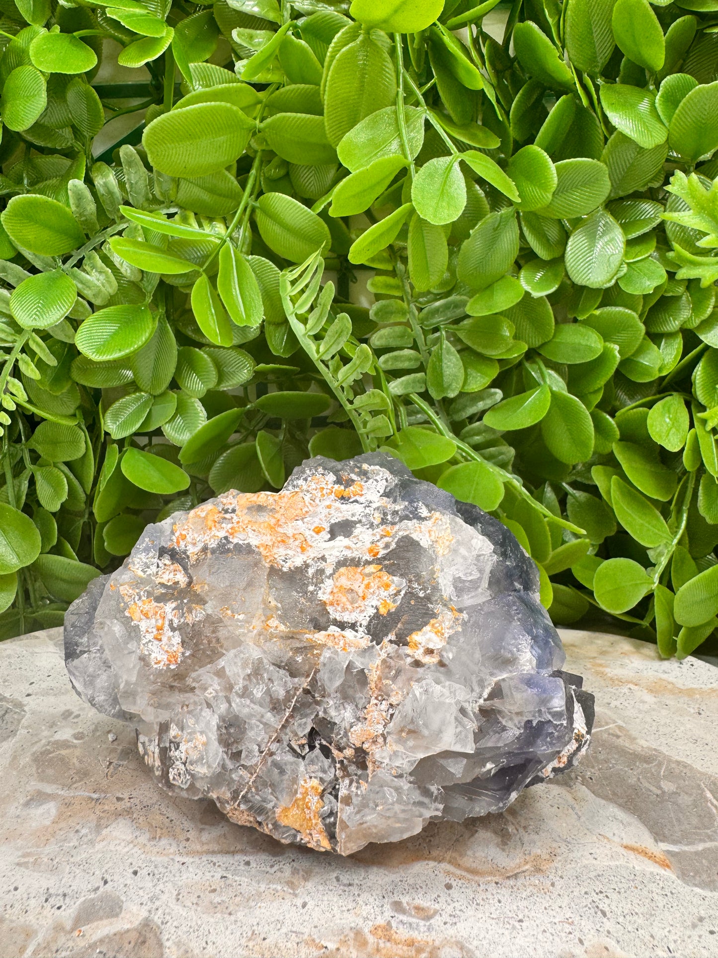 Blue Cubed Fluorite Specimen 1016g