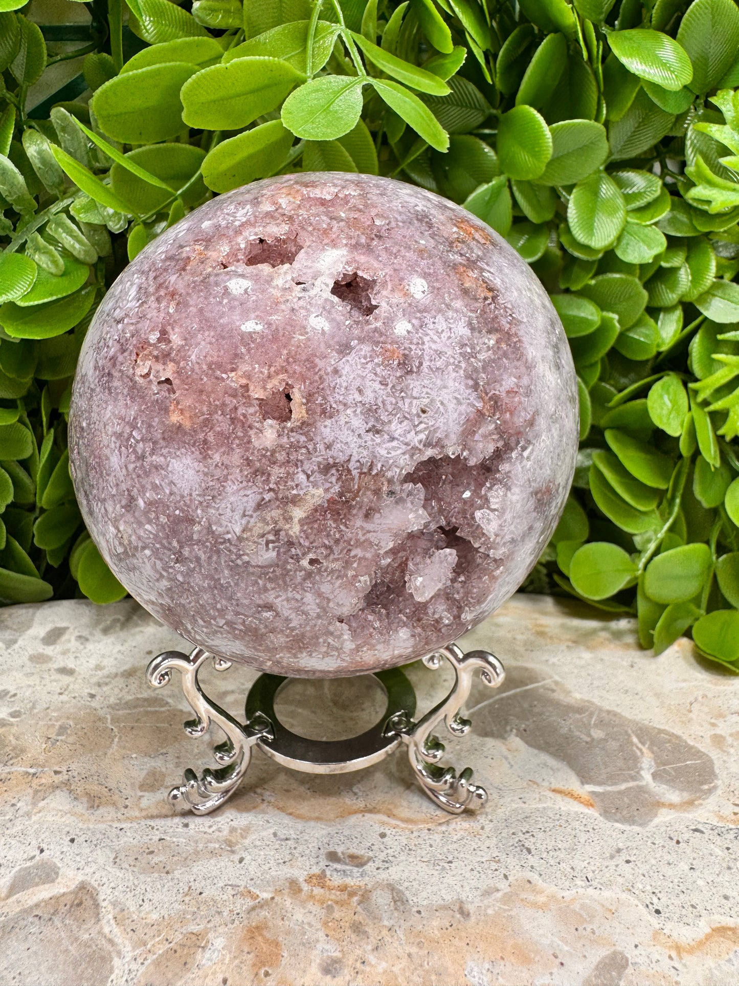 Pink Amethyst Sphere 1216g