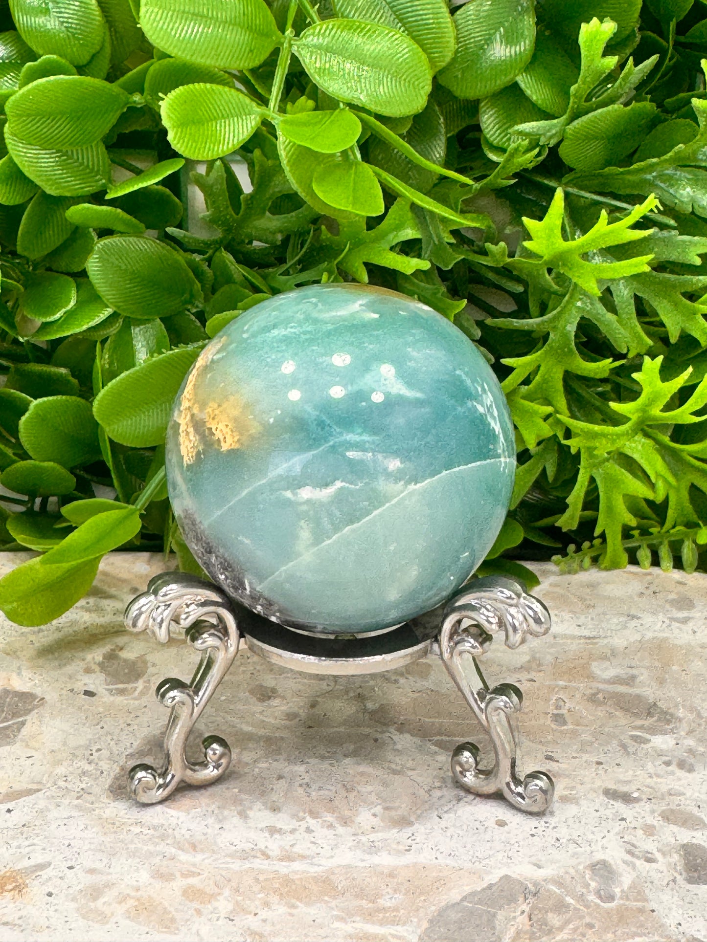 Sky Blue Opal Sphere 277g