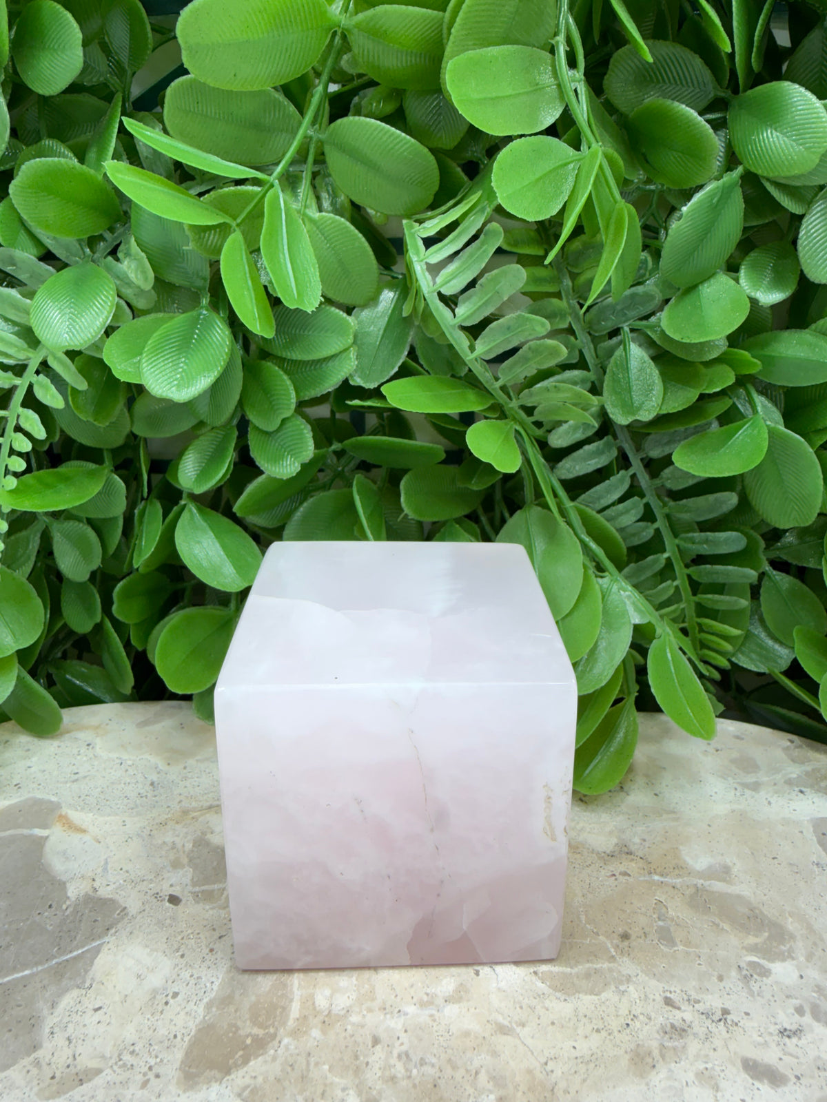 Pink Mangano Cube | Love • Compassion • Calm