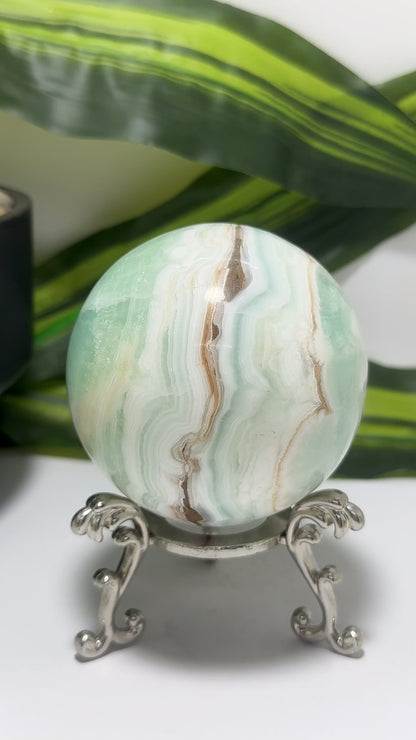 Pistachio Calcite Sphere 566g