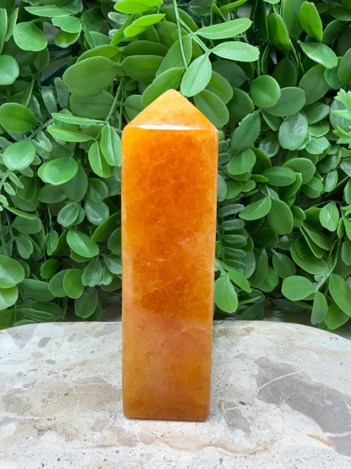 Crystallised Orange Calcite Tower 498g| Energy • Joy • Creativity