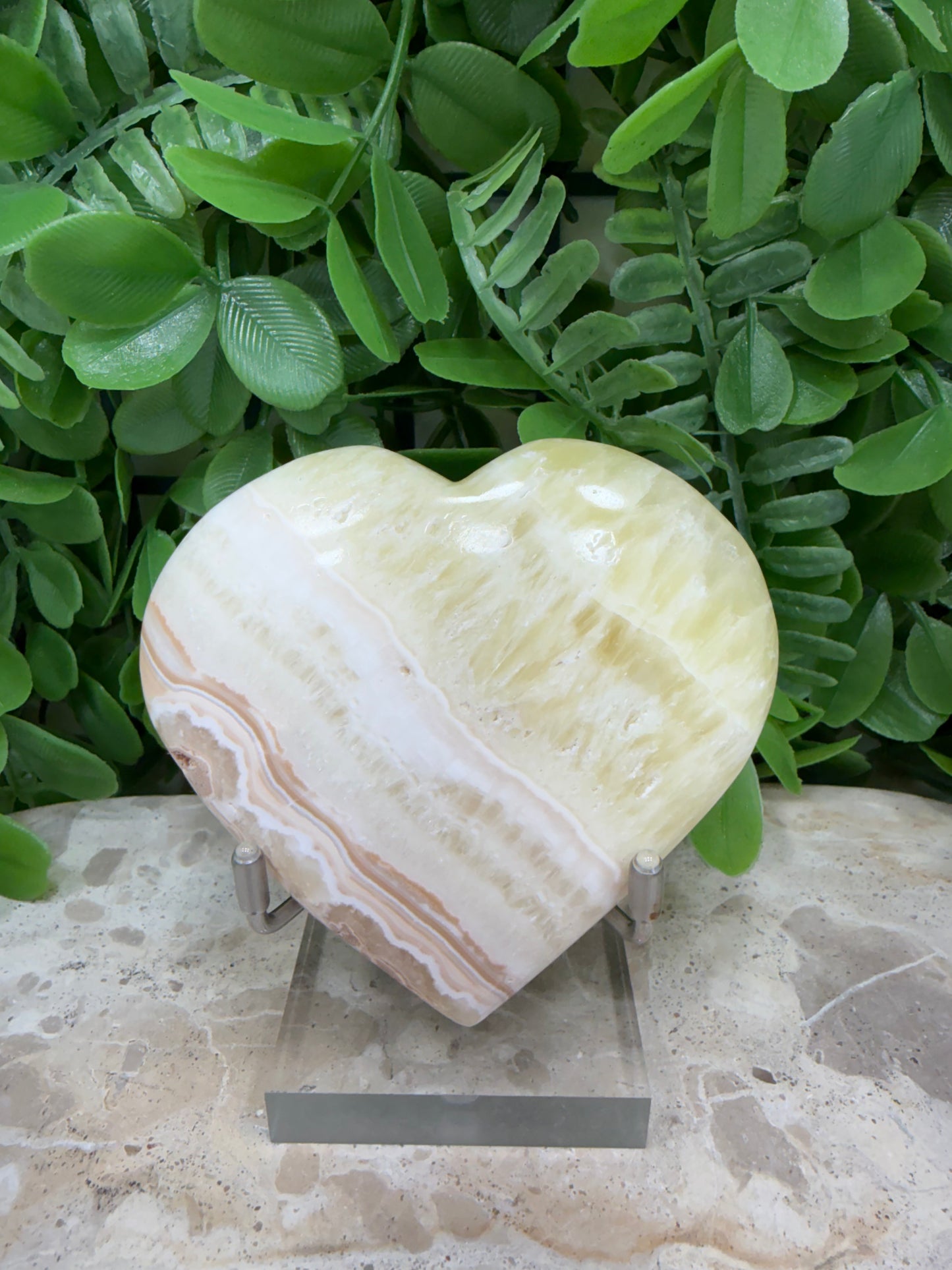 Pineapple Calcite Heart 200g