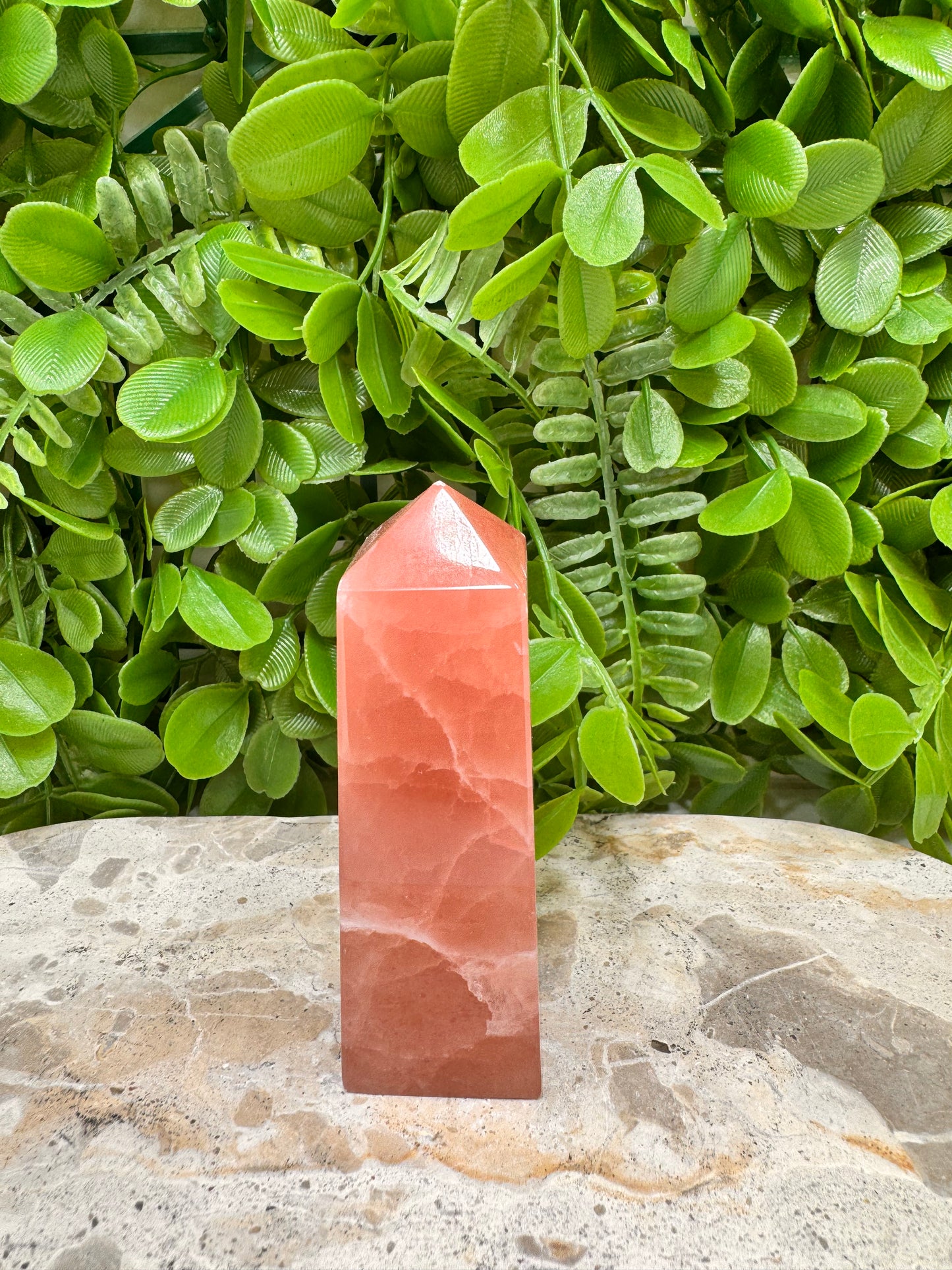 Rose Calcite Point 196g