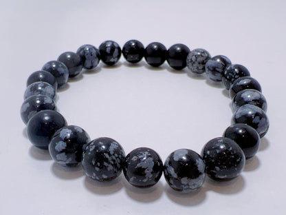 Snowflake Obsidian Bracelet