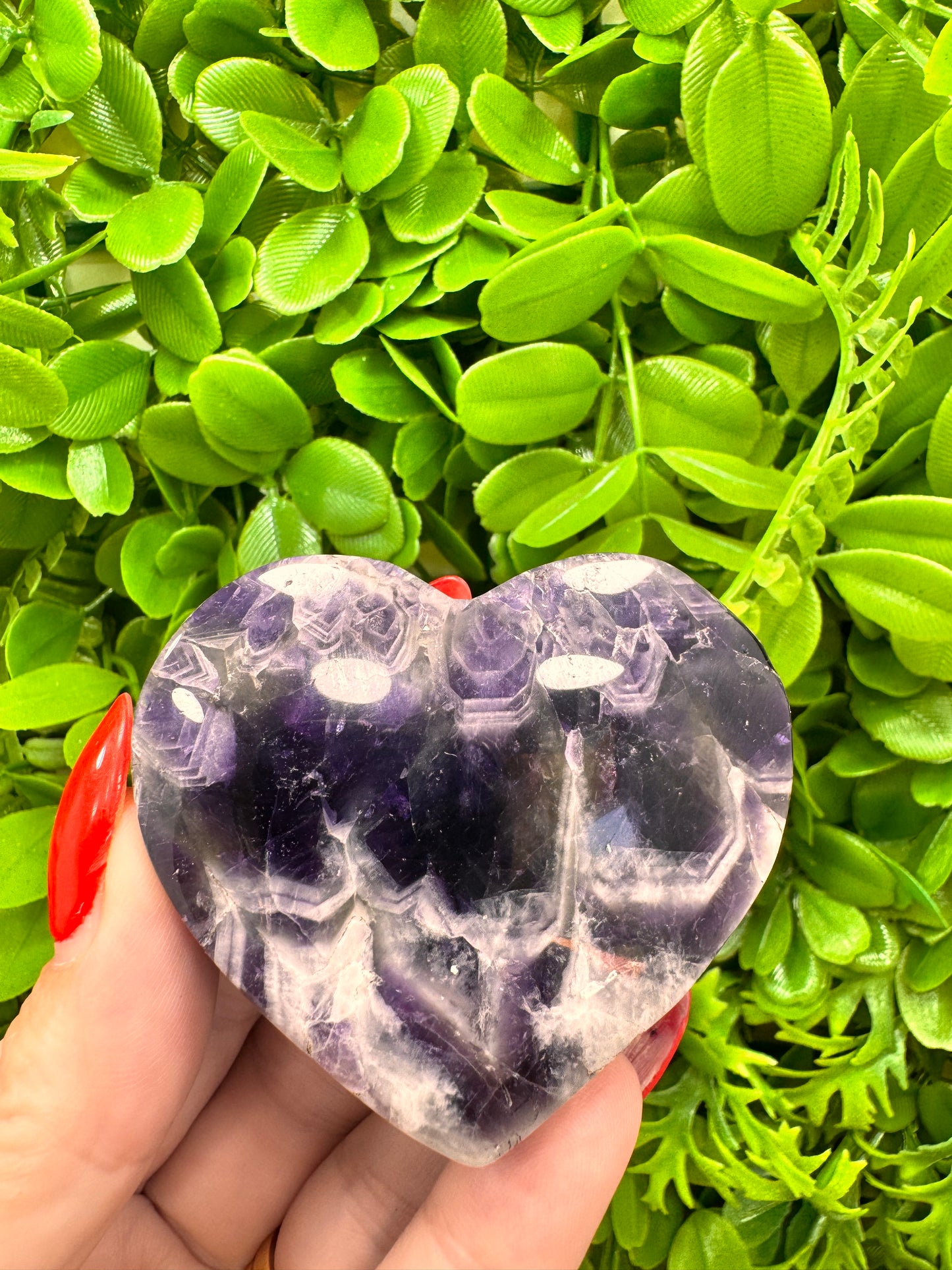 Chevron Amethyst Heart 138g