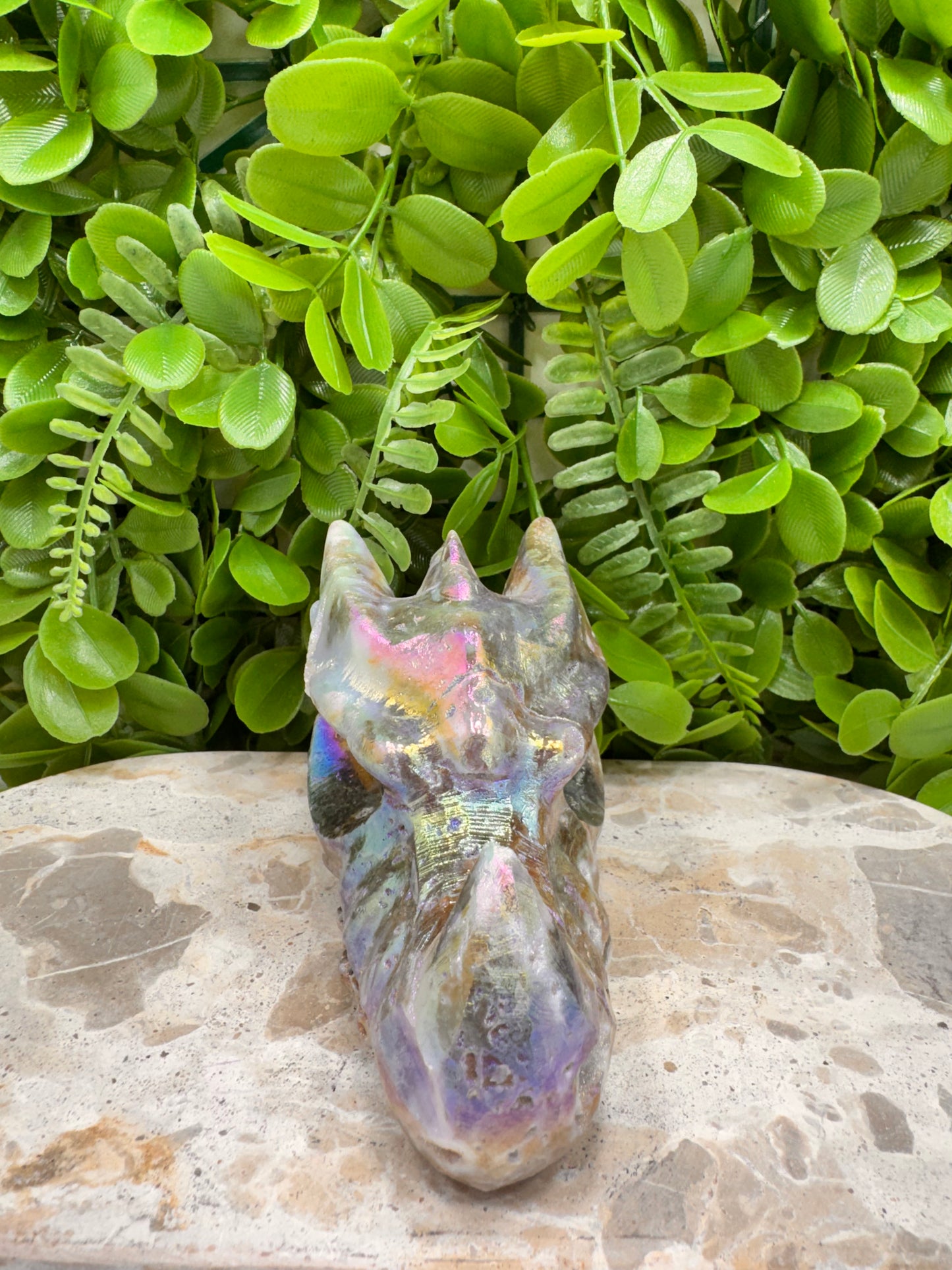 Aura Sphalerite Dragon Skull 580g