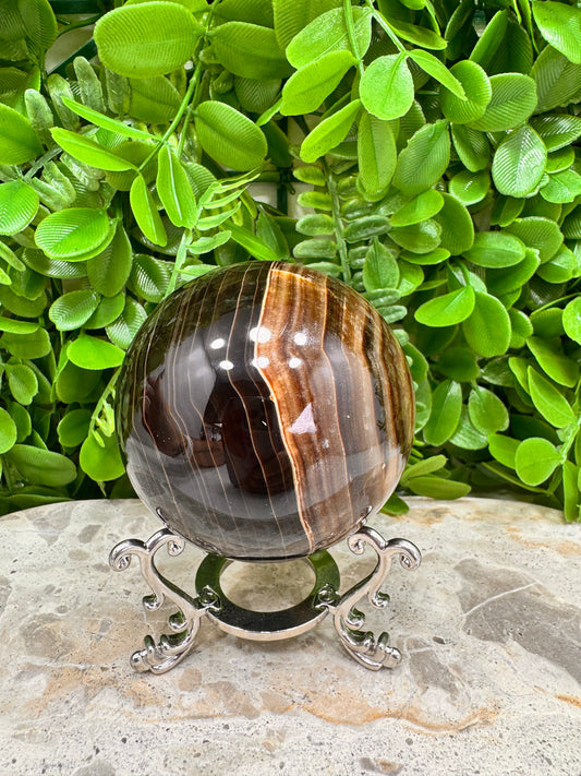 Chocolate Calcite Sphere 490g
