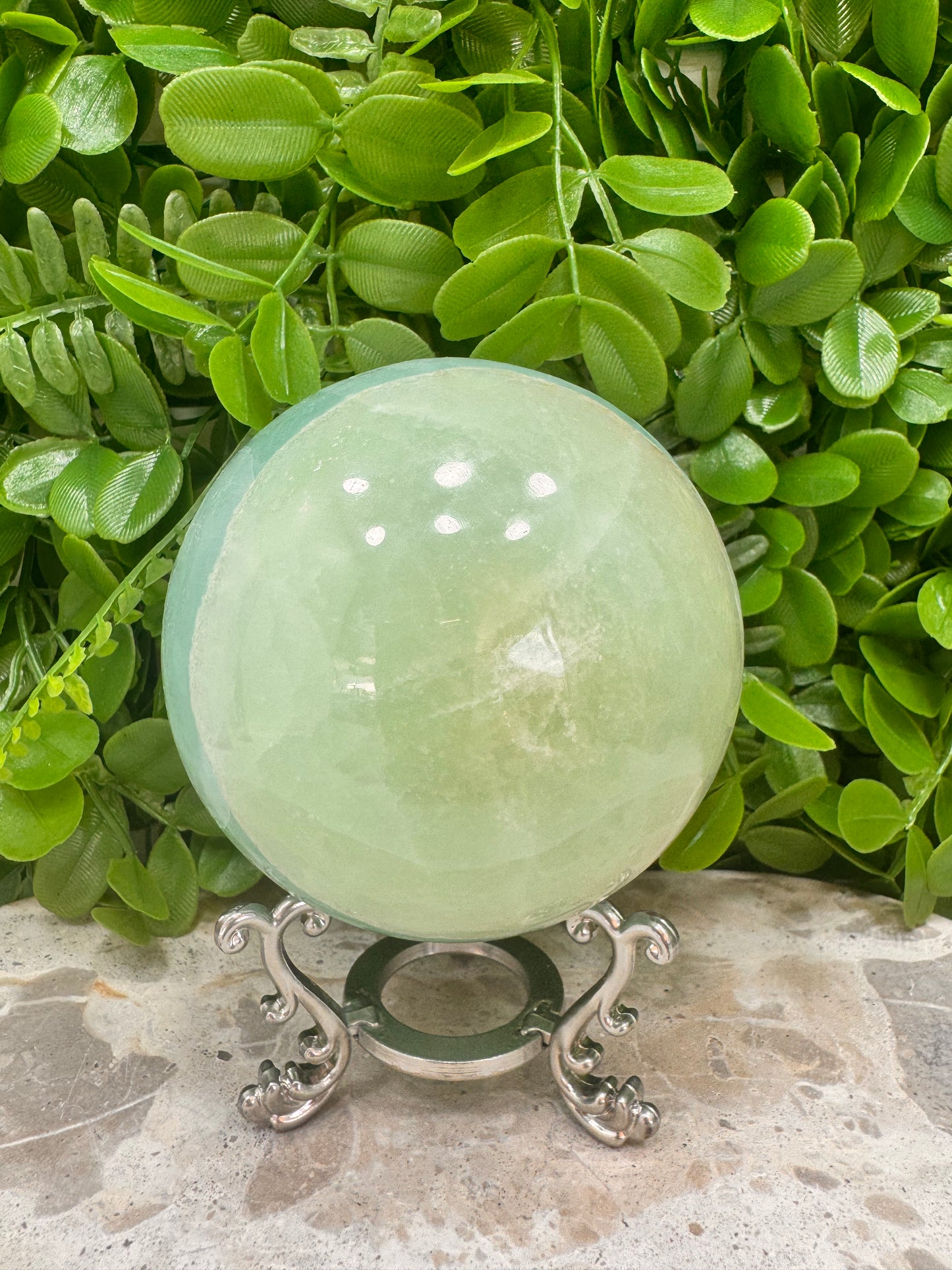 Pistachio Calcite Sphere 1182g