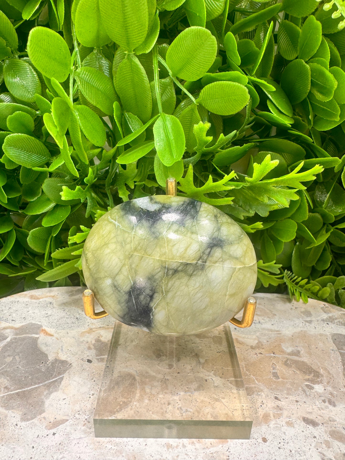 Rutile Serpentine Palm Stone 160g