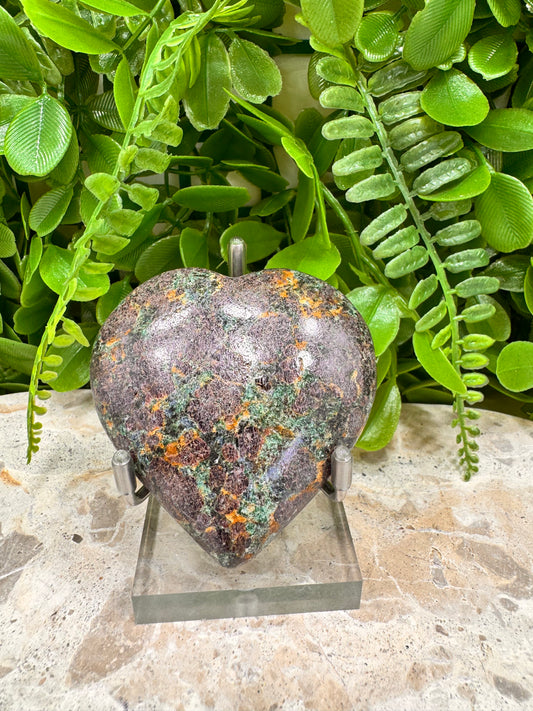 Chrysocolla with Malachite Heart 148g