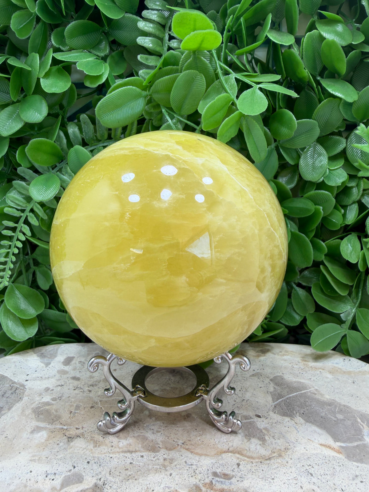 Lemon Calcite Sphere 1790g | Joy • Confidence • Motivation