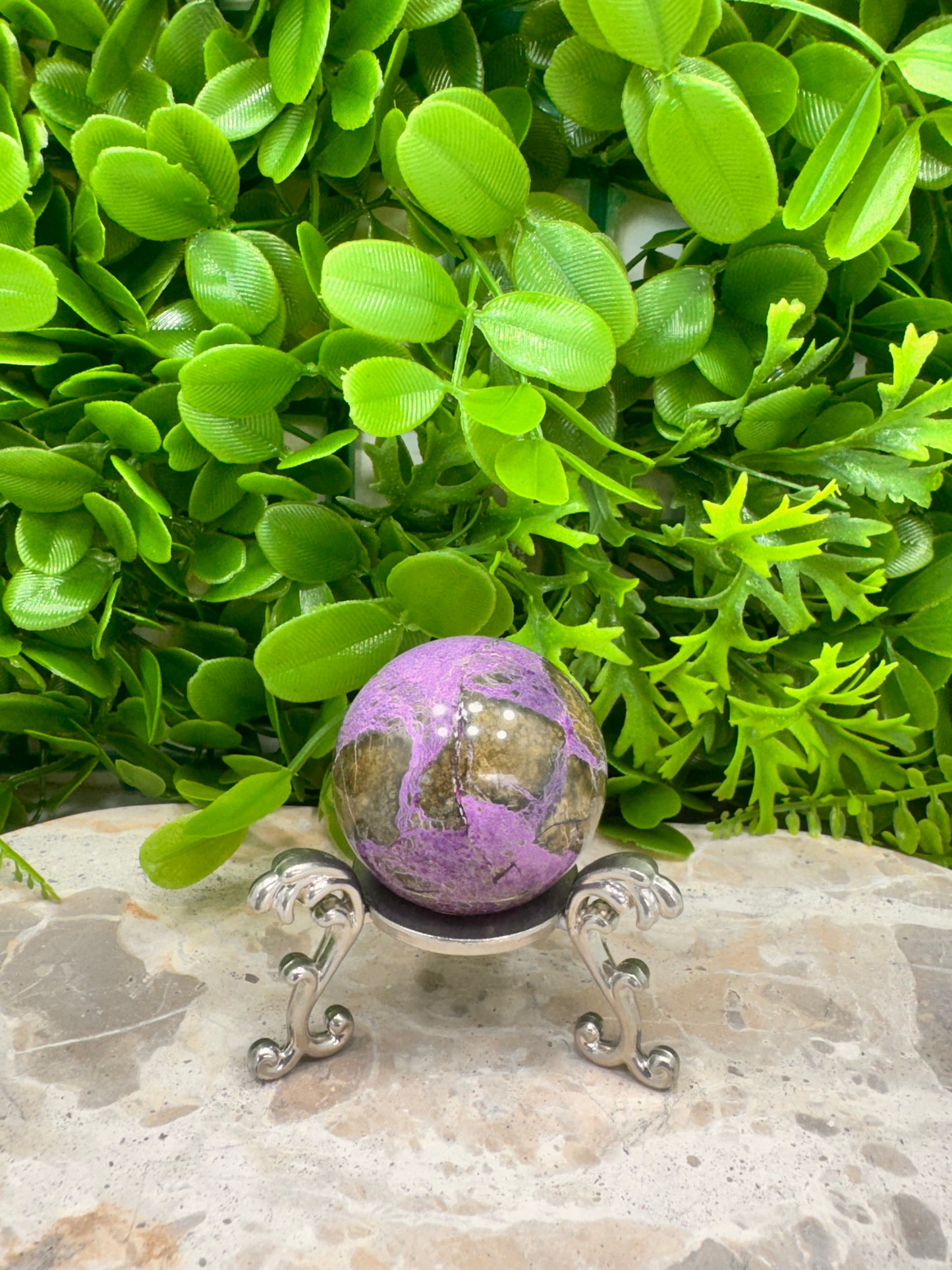 Stichtite / Serpentine Sphere 118g