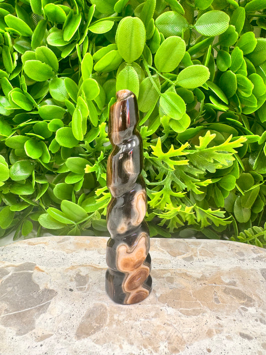Chocolate Calcite Unicorn Tower 126g