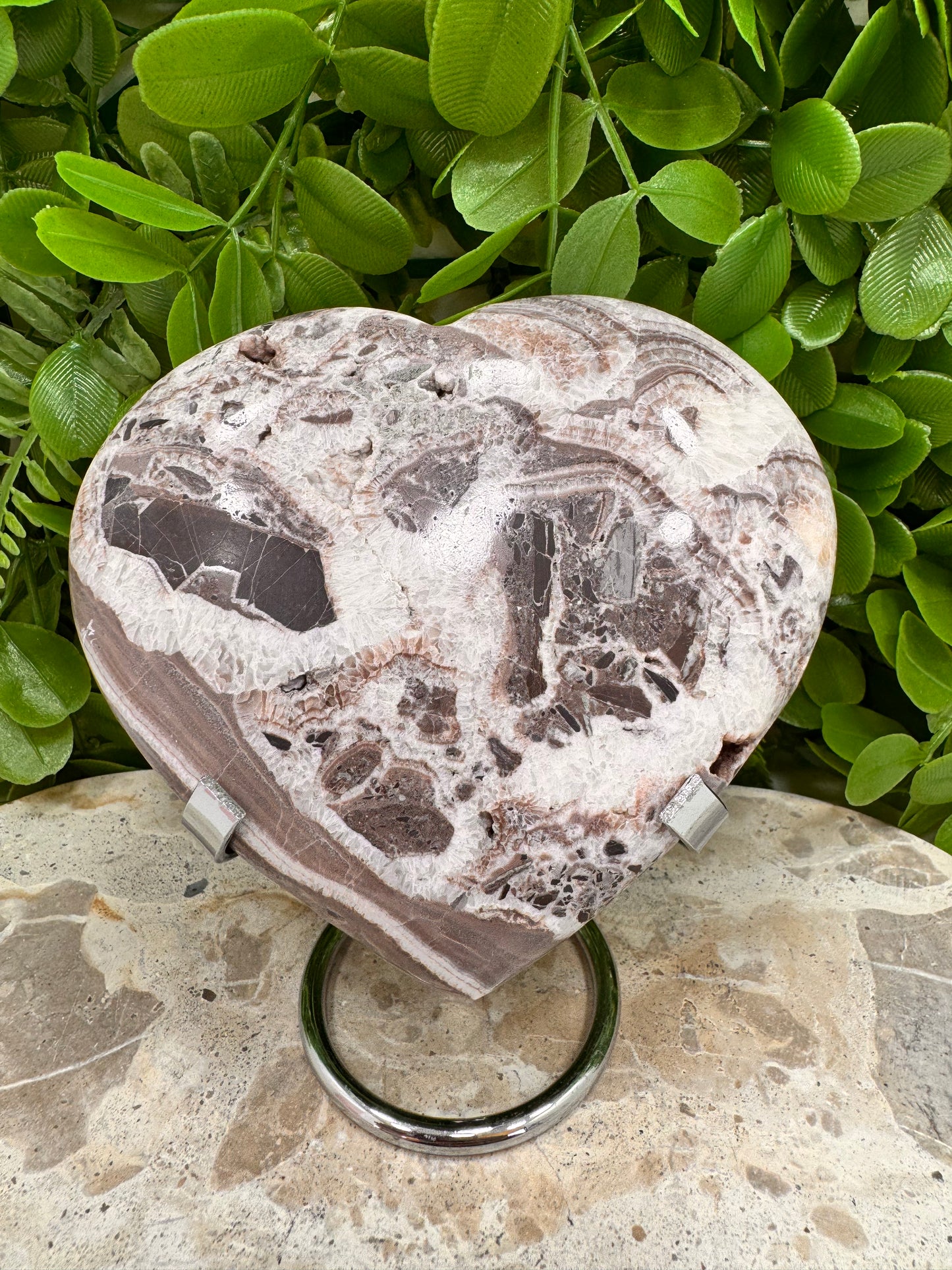 Chocolate Aragonite Heart 646g