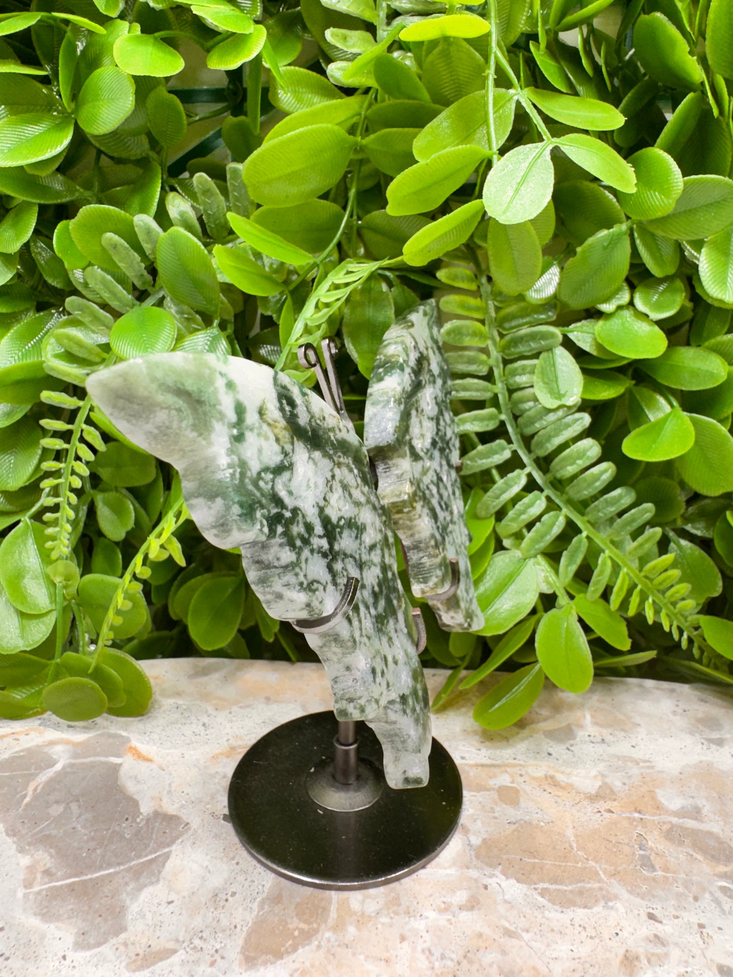 Moss Agate Butterfly 134g