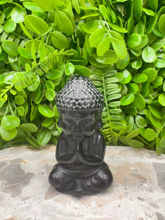 Black Obsidian Buddha 346g