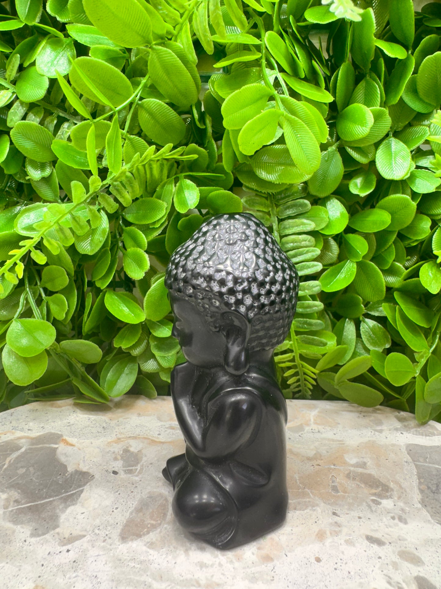 Black Obsidian Buddha 346g