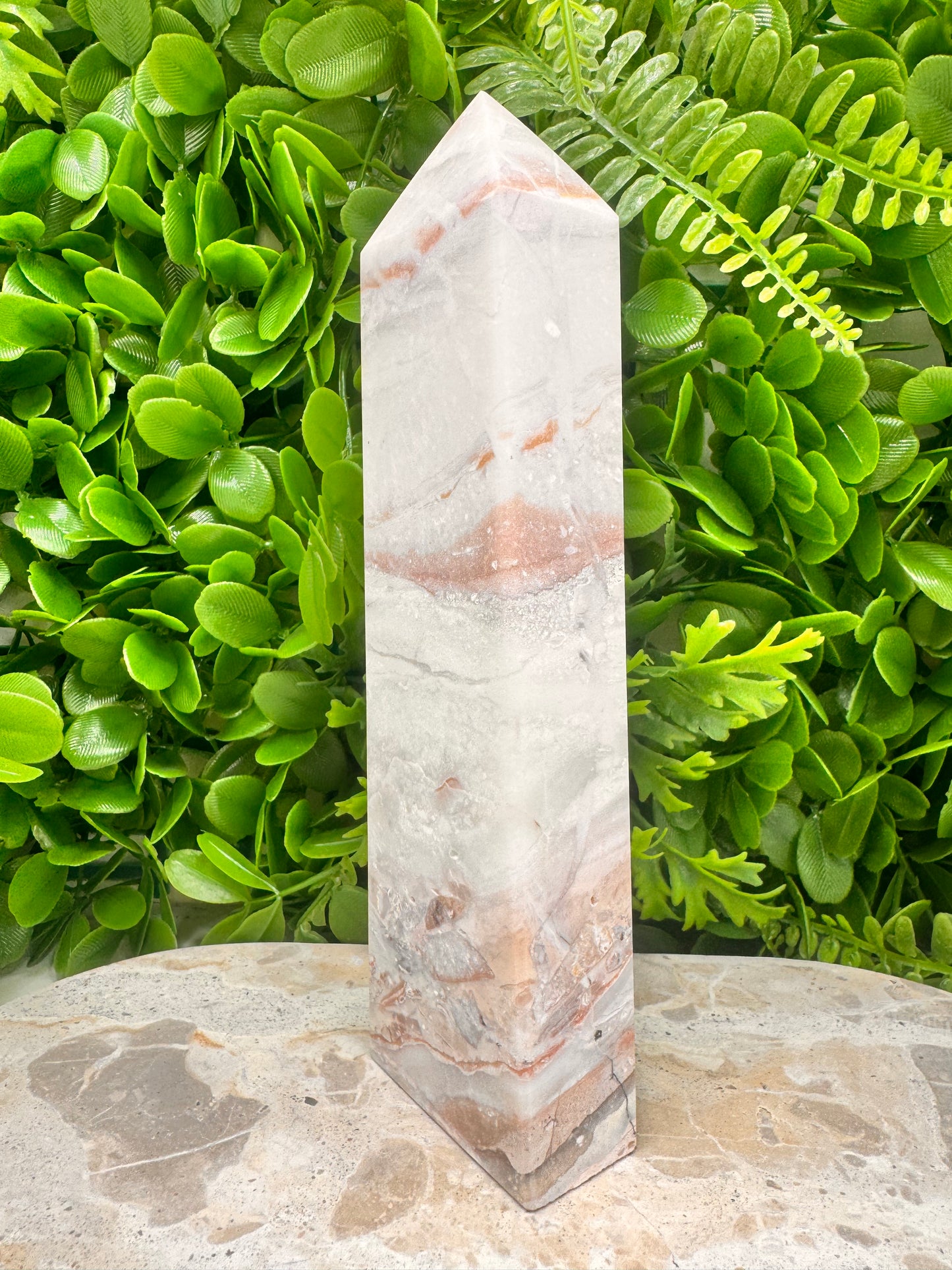 Pink Agate Tower 626g