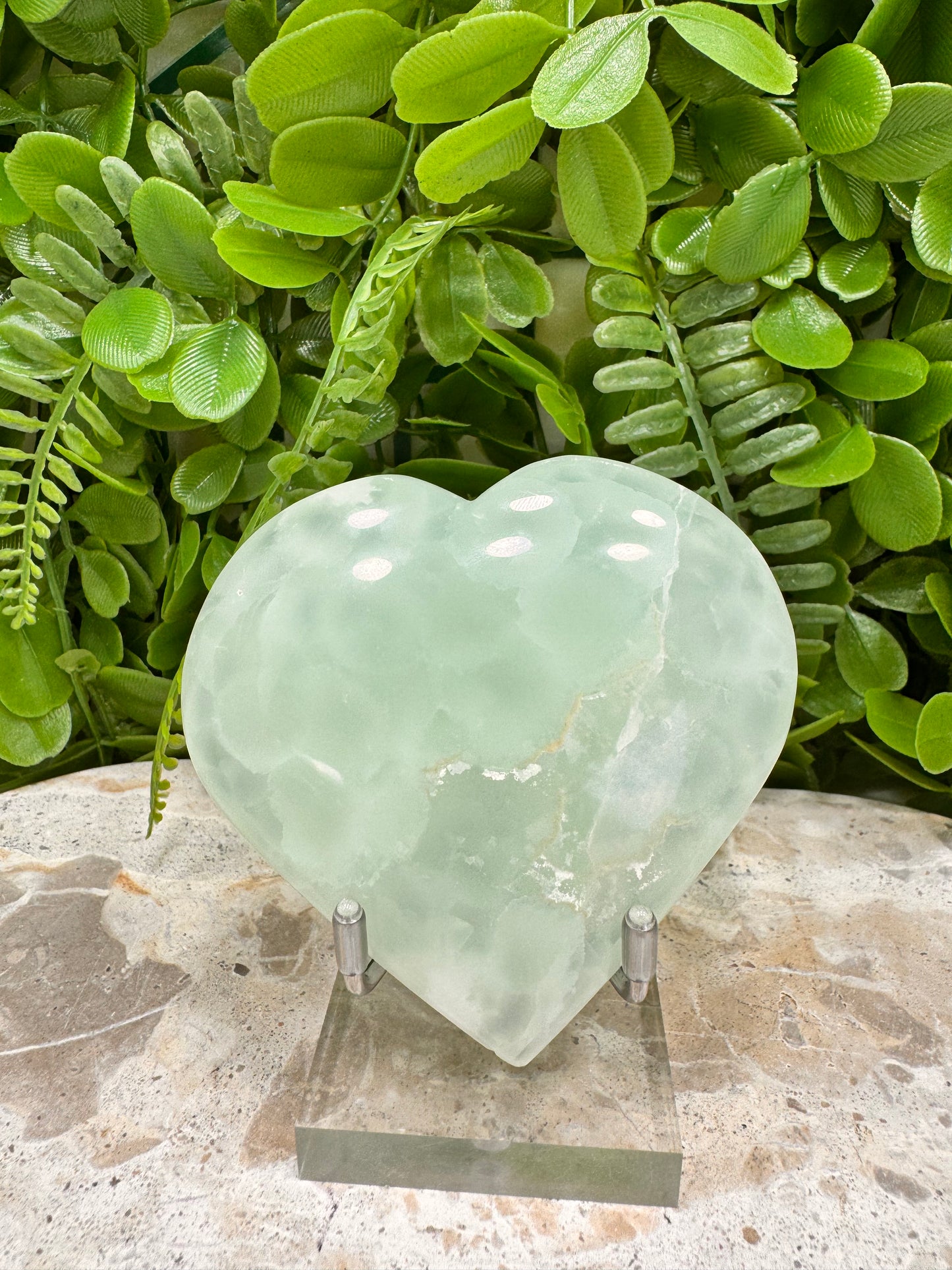 Aqua Caribbean Calcite Heart 200g