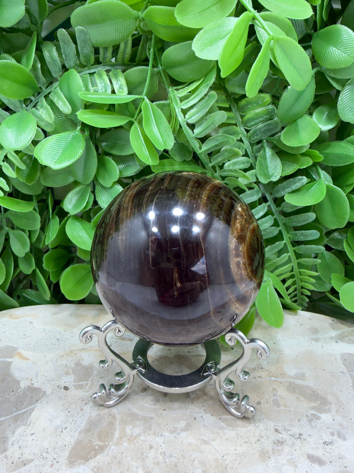 Chocolate Calcite Sphere | Grounding • Emotional Balance • Inner Strength