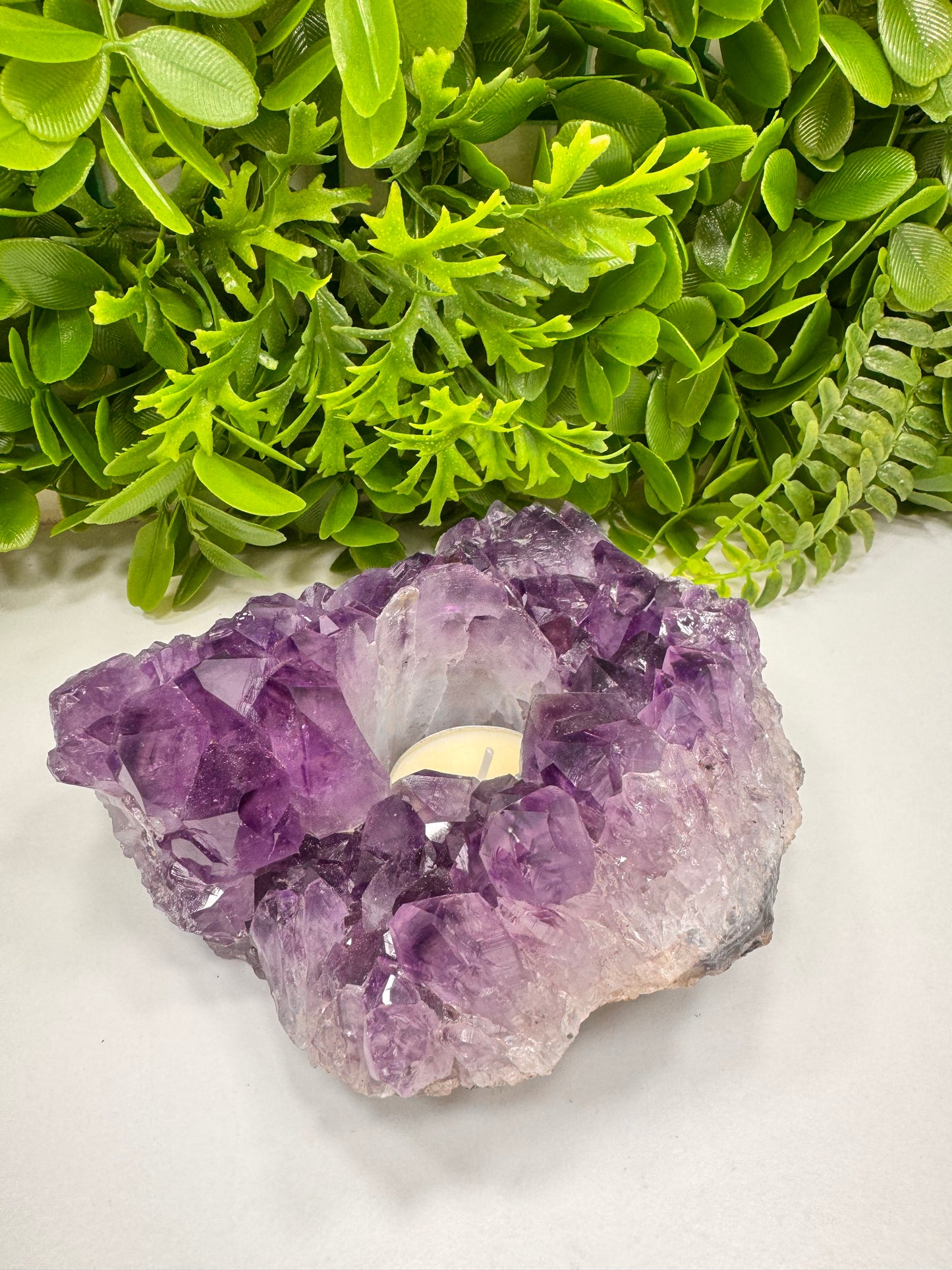 Amethyst Tealight Holder  1144g