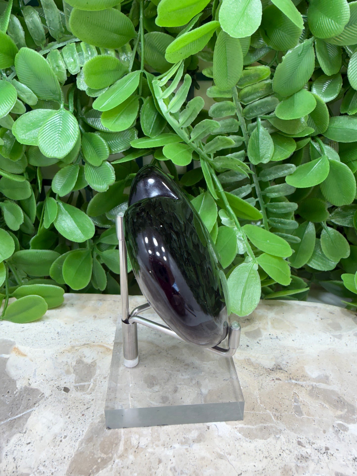 Silver Shein Obsidian Heart 162g