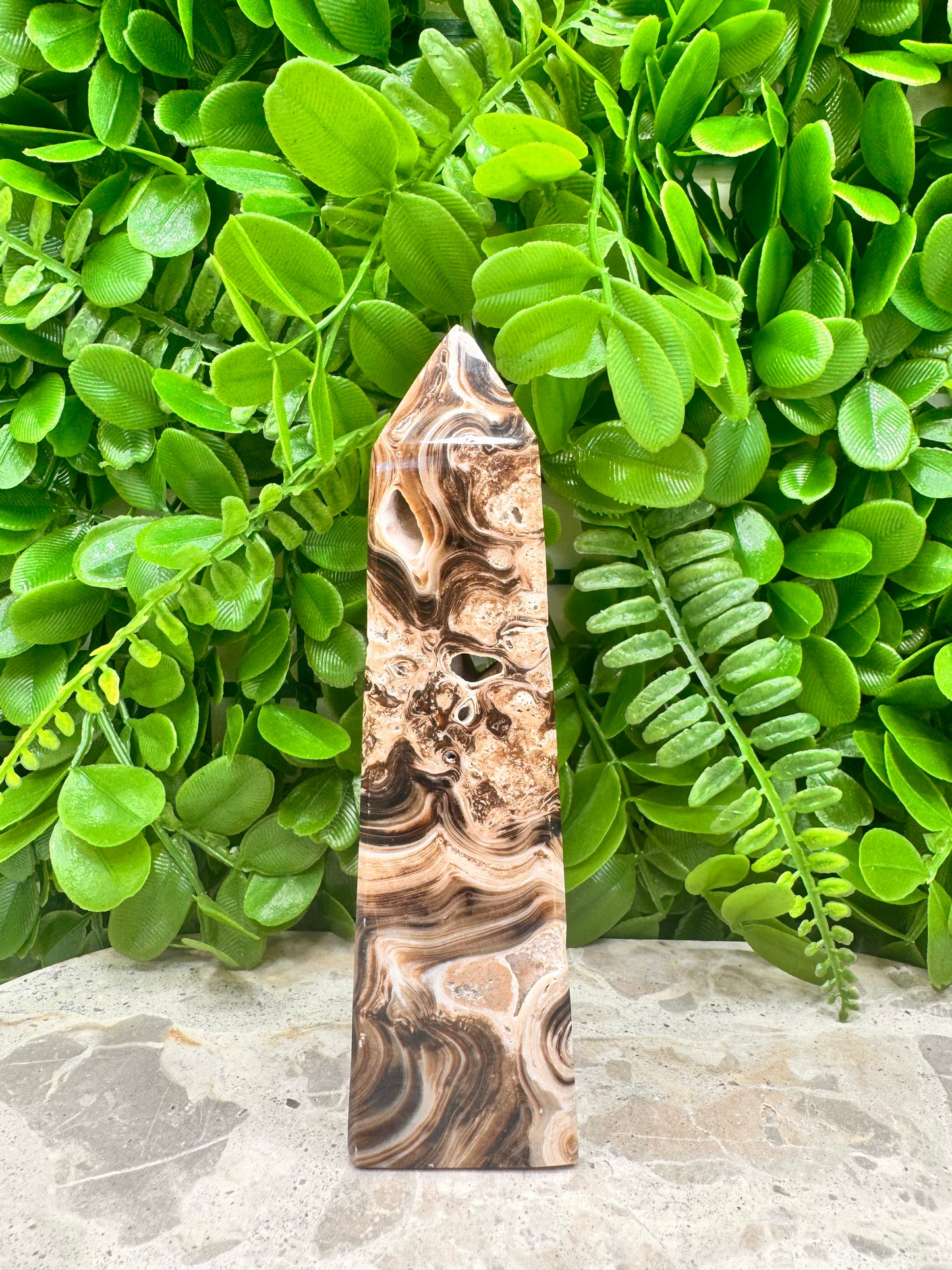 Chocolate Calcite Tower 360g