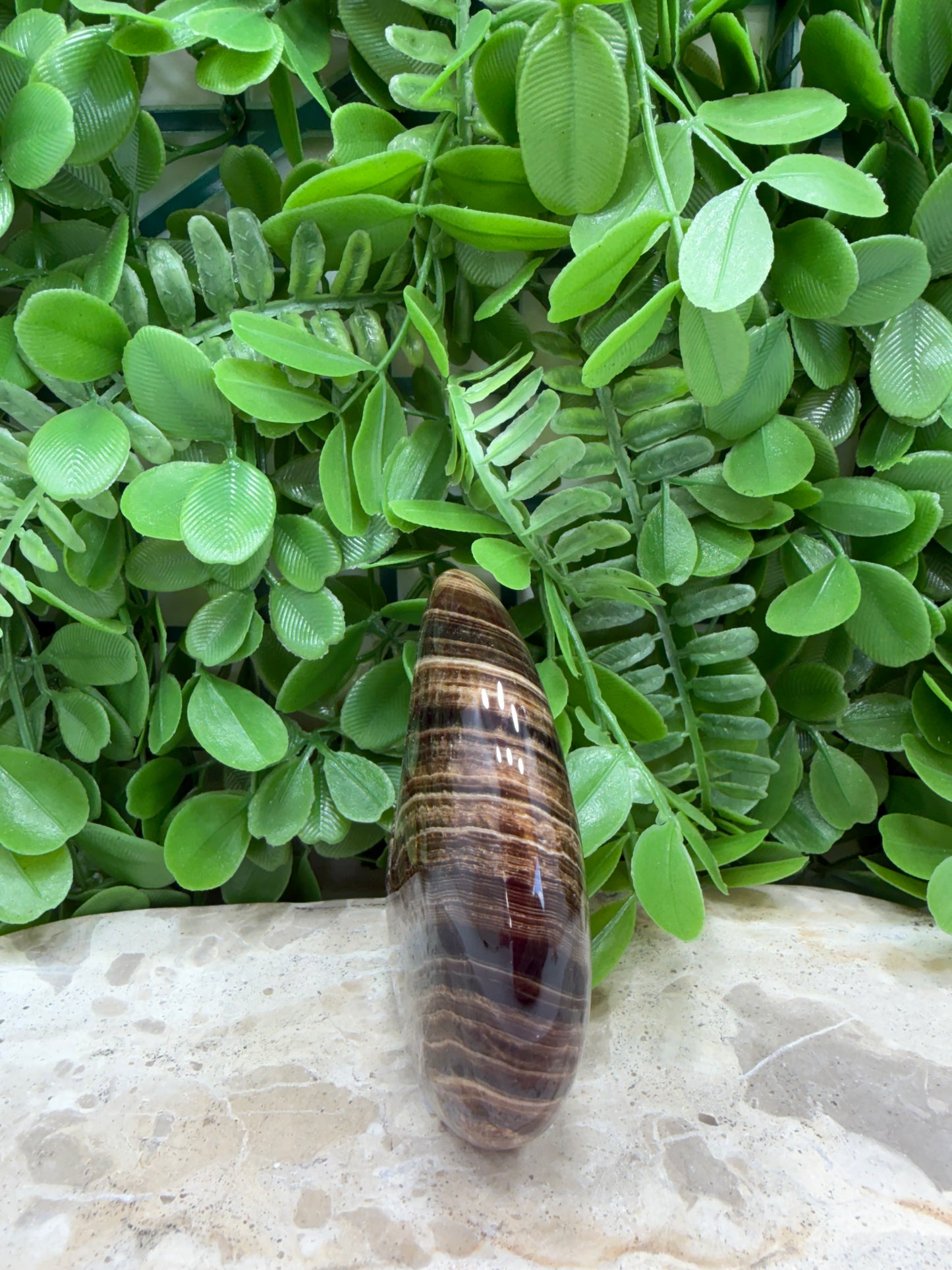 Chocolate Calcite Moon 219g