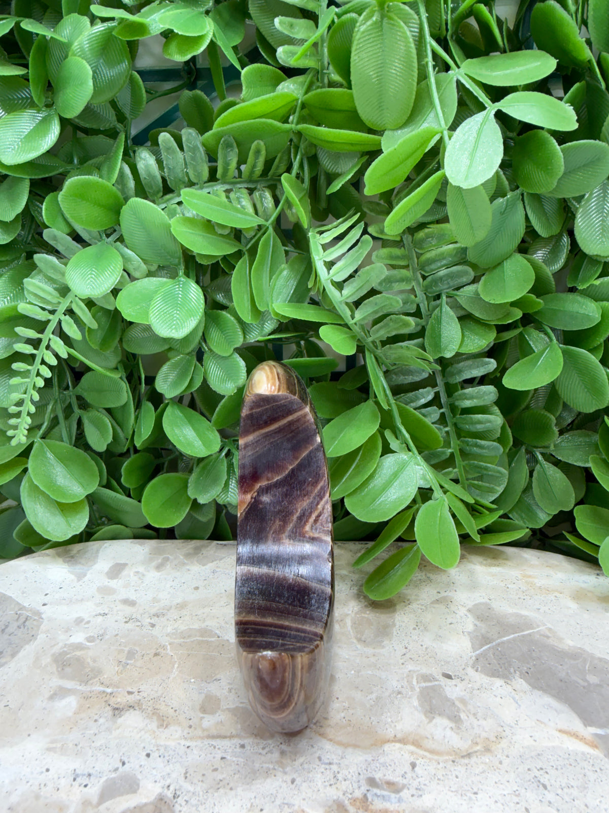 Chocolate Calcite Moon 219g