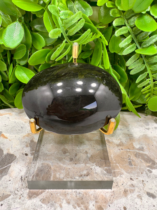 Black Obsidian Palm Stone 136g