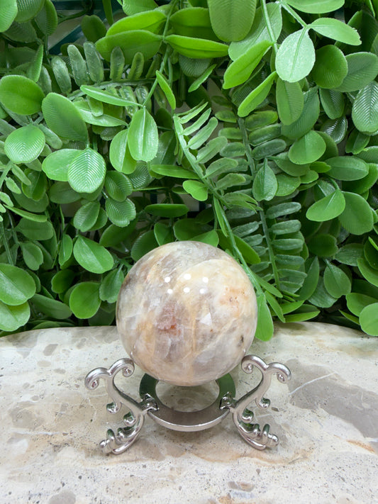 Moonstone Sphere | Intuition • New Beginnings • Emotional Balance