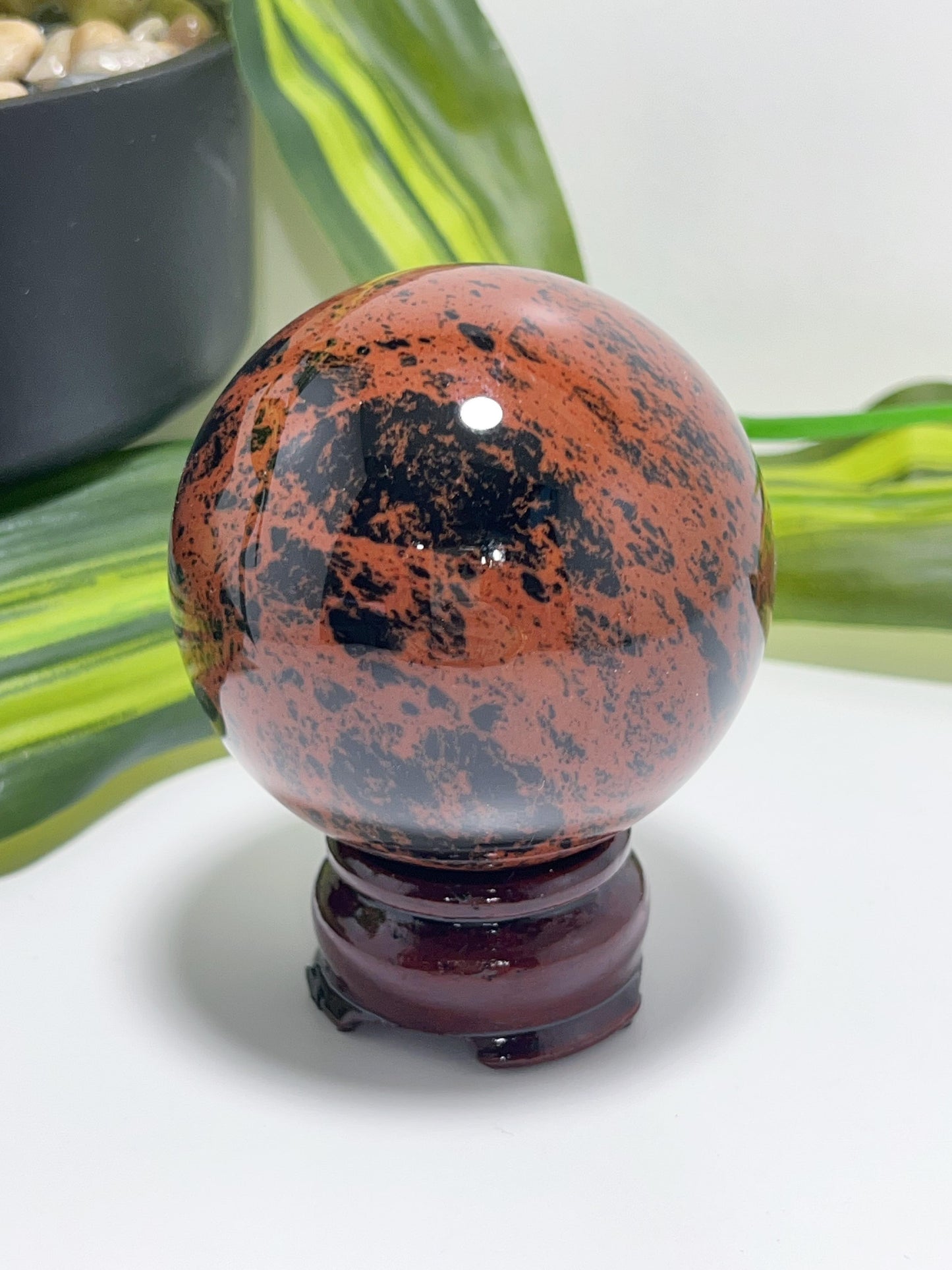 Mahogany Obsidian Sphere 376G