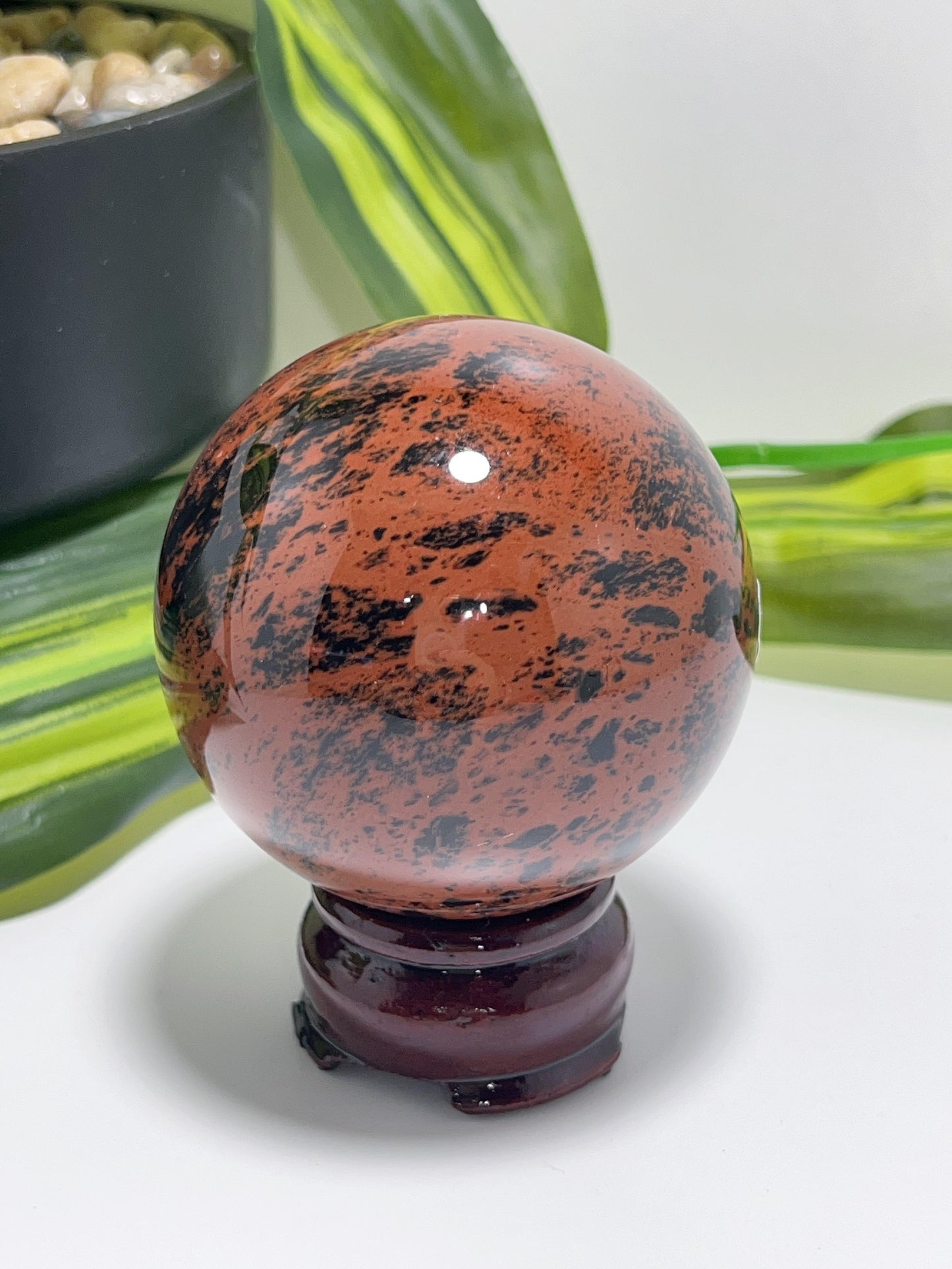 Mahogany Obsidian Sphere 376G