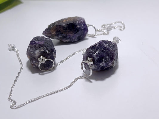 Amethyst Raw Pendulum