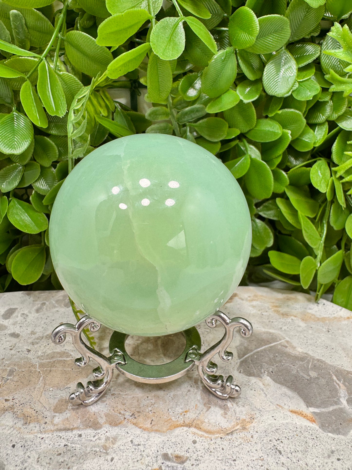 Pistachio Calcite Sphere 566g