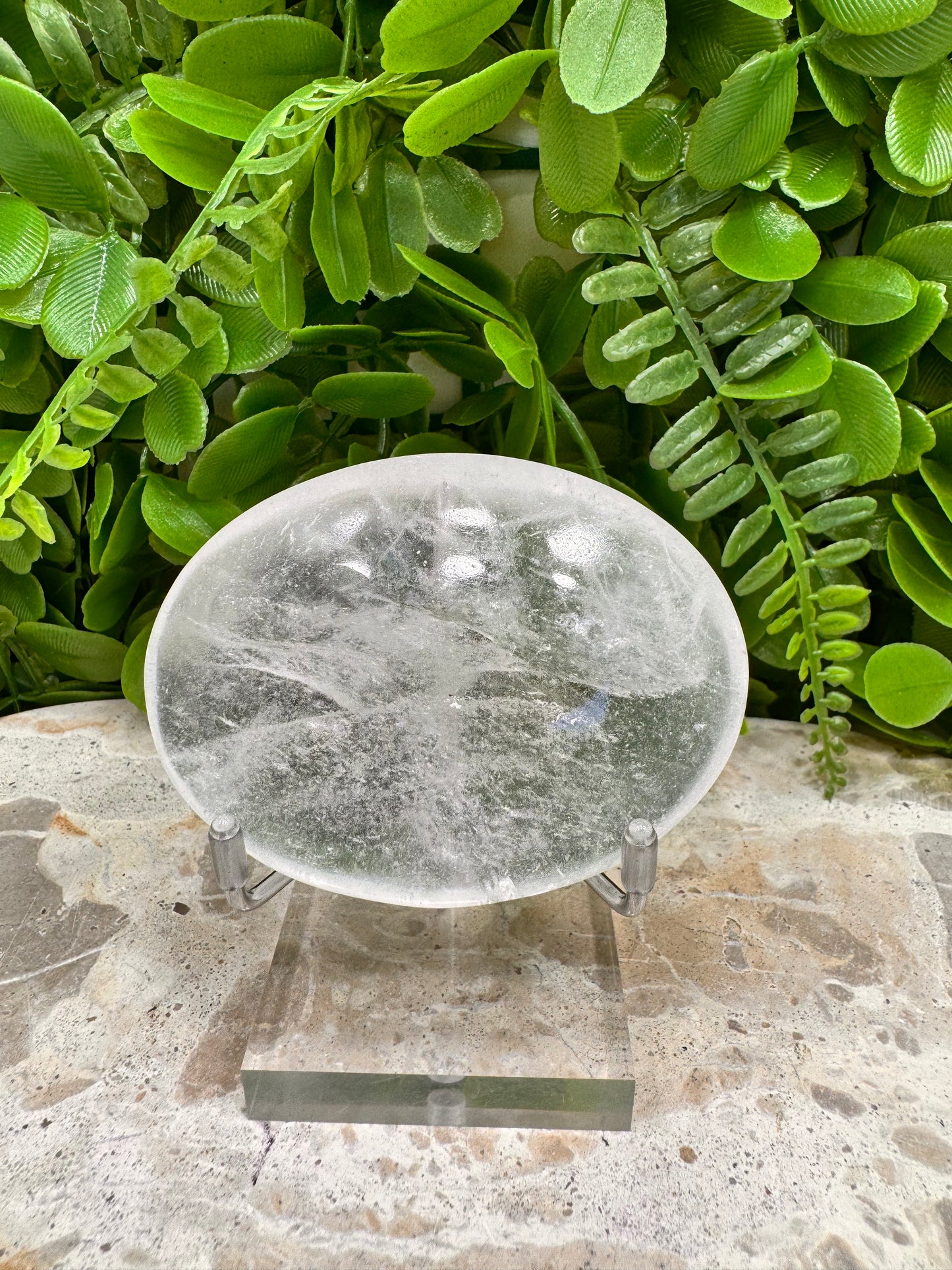 Clear Quartz Palm Stone 174g