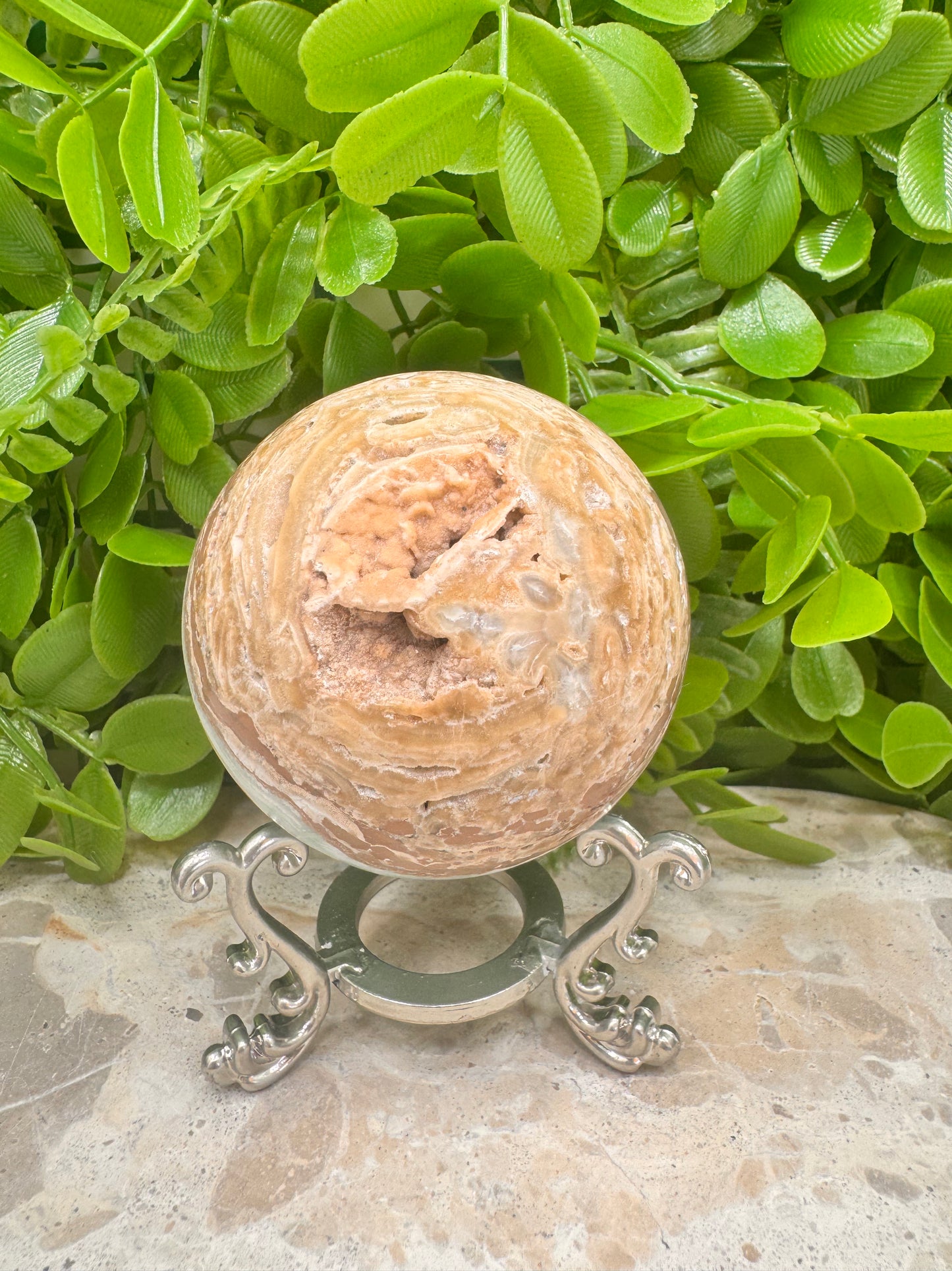 Caribbean Calcite Sphere 464g