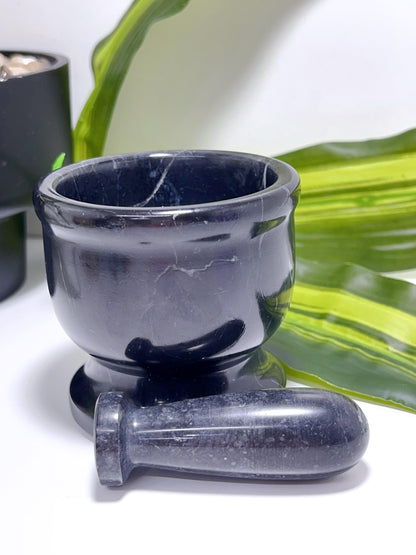 Black Jade Mortar & Pestle 580g