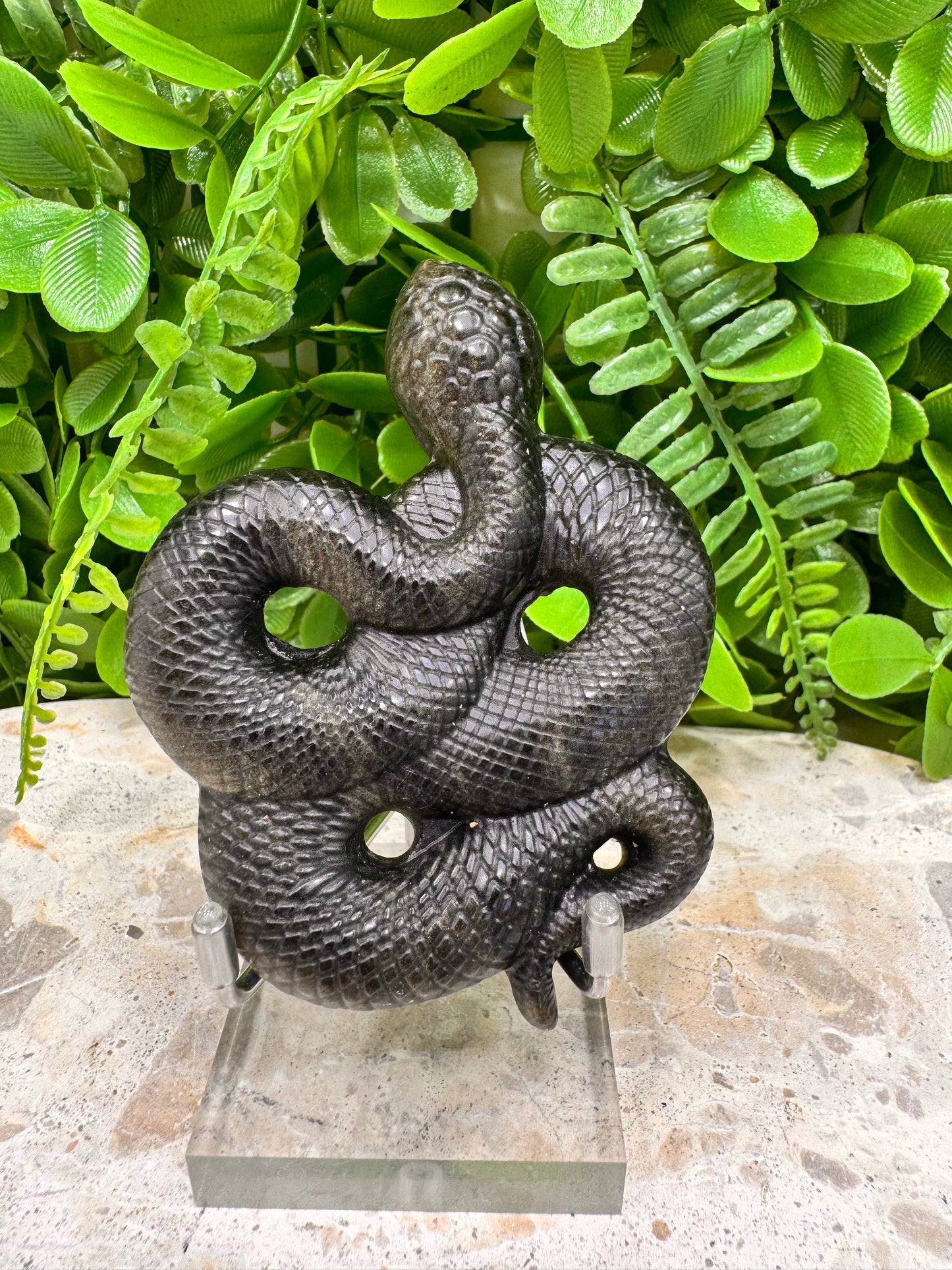 Golden Sheen Obsidian Snake app. 80g