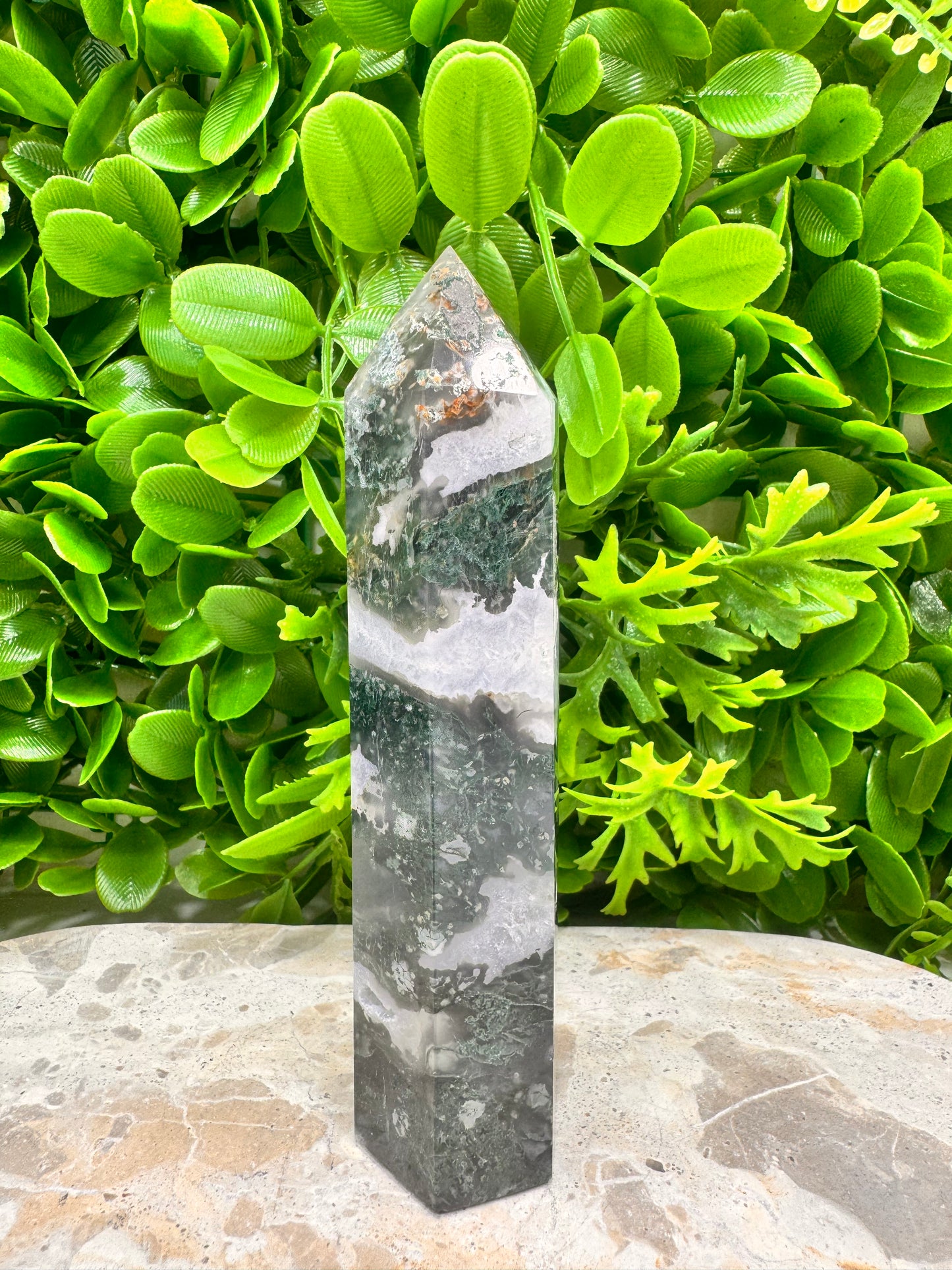 Moss Agate Tower 262g
